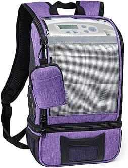 BAGSFY Portable Oxygen Concentrators Backpack Compatible with Inogen One G3 & Inogen One G5, Lightweight Oxygen Machine Carrying Bag (Purple)