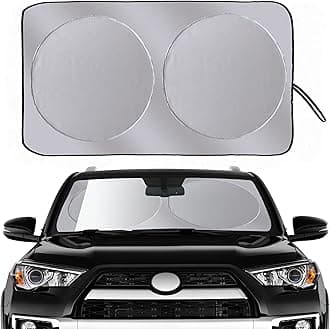 Deutusacc Sun Shade for Car Windshield Foldable Front Window Sun Visor 240T Reflective Fabric Blocks UV Rays and Sun, Automotive Interior Protection for Cars,Trucks, SUVs|M (61”x31.5”)
