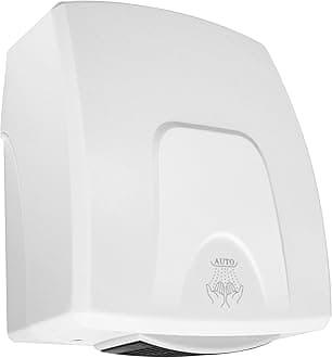 Electric Hand Dryer - Small Mini Compact Drier - Automatic Warm Air - White