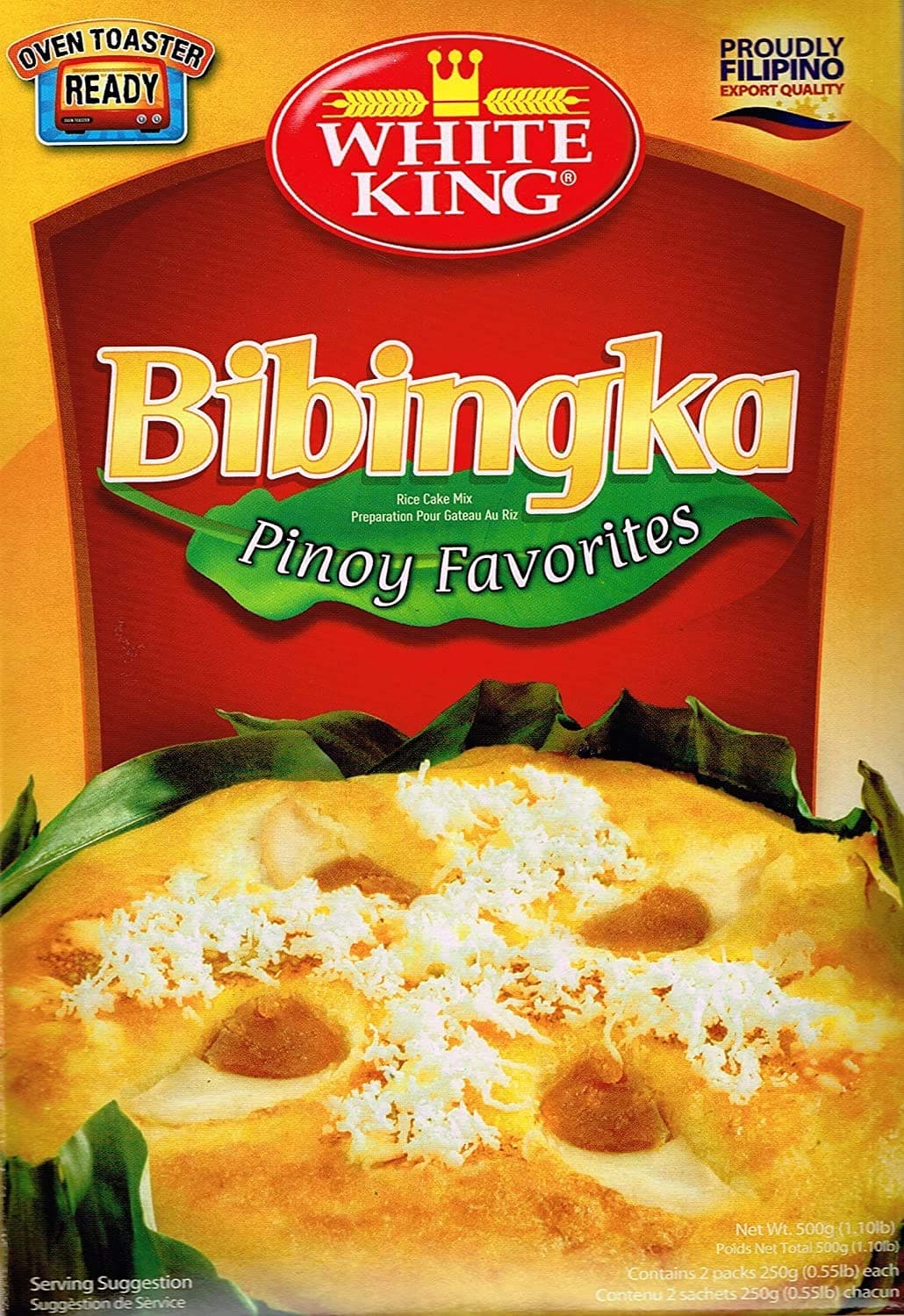 White King Bibingka Rice Cake mix - 500g box (Pack of 2)