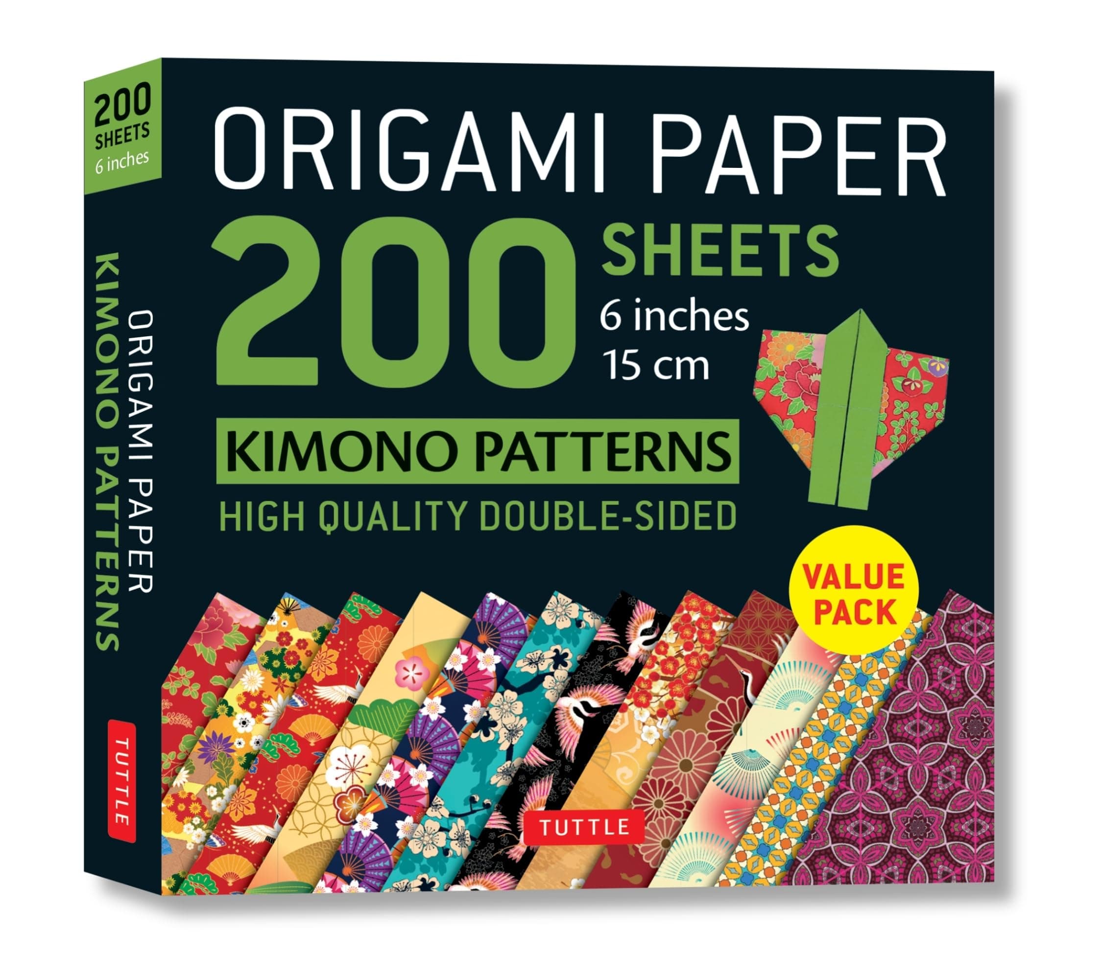 Origami Paper 200 sheets Kimono Patterns 6 (15 cm): Tuttle Origami Paper: Double-Sided Origami Sheets Printed with 12 Patterns (Instructions for 6 Projects Included)