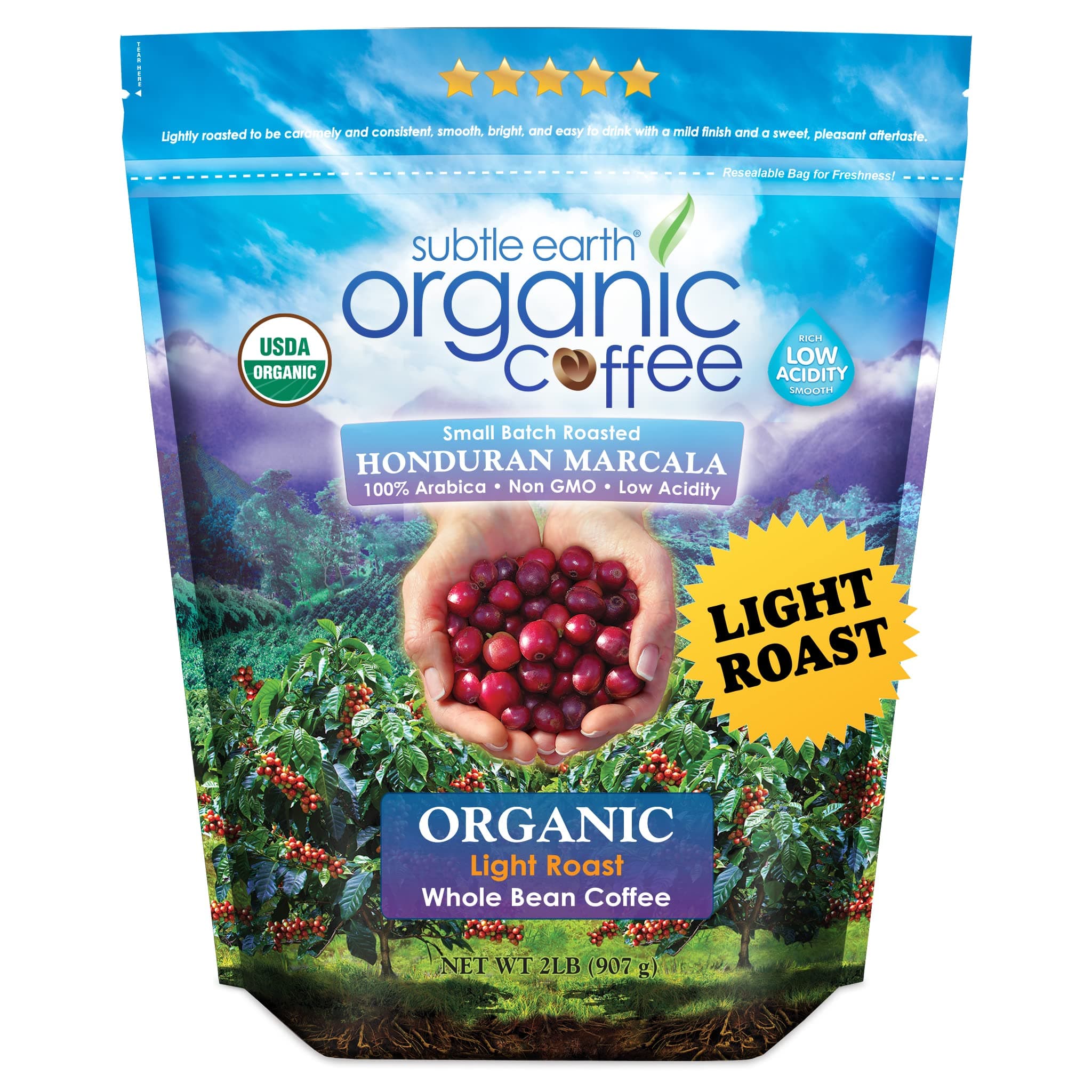 2 LB Subtle Earth Organic Light Roast