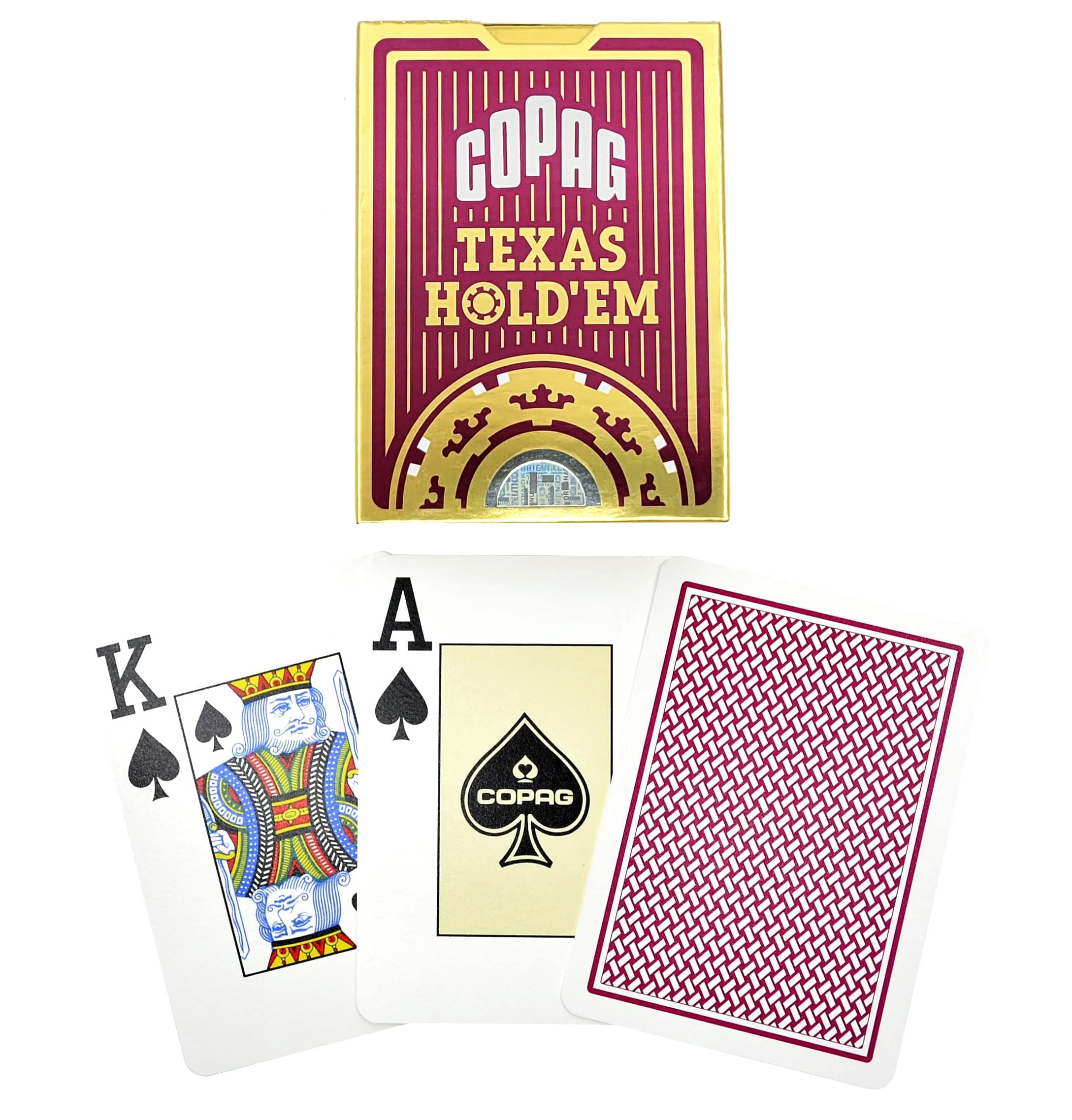 Copag Texas Hold'em Playing Card Game- Professional Quality, Durable Plastic, Single Deck.