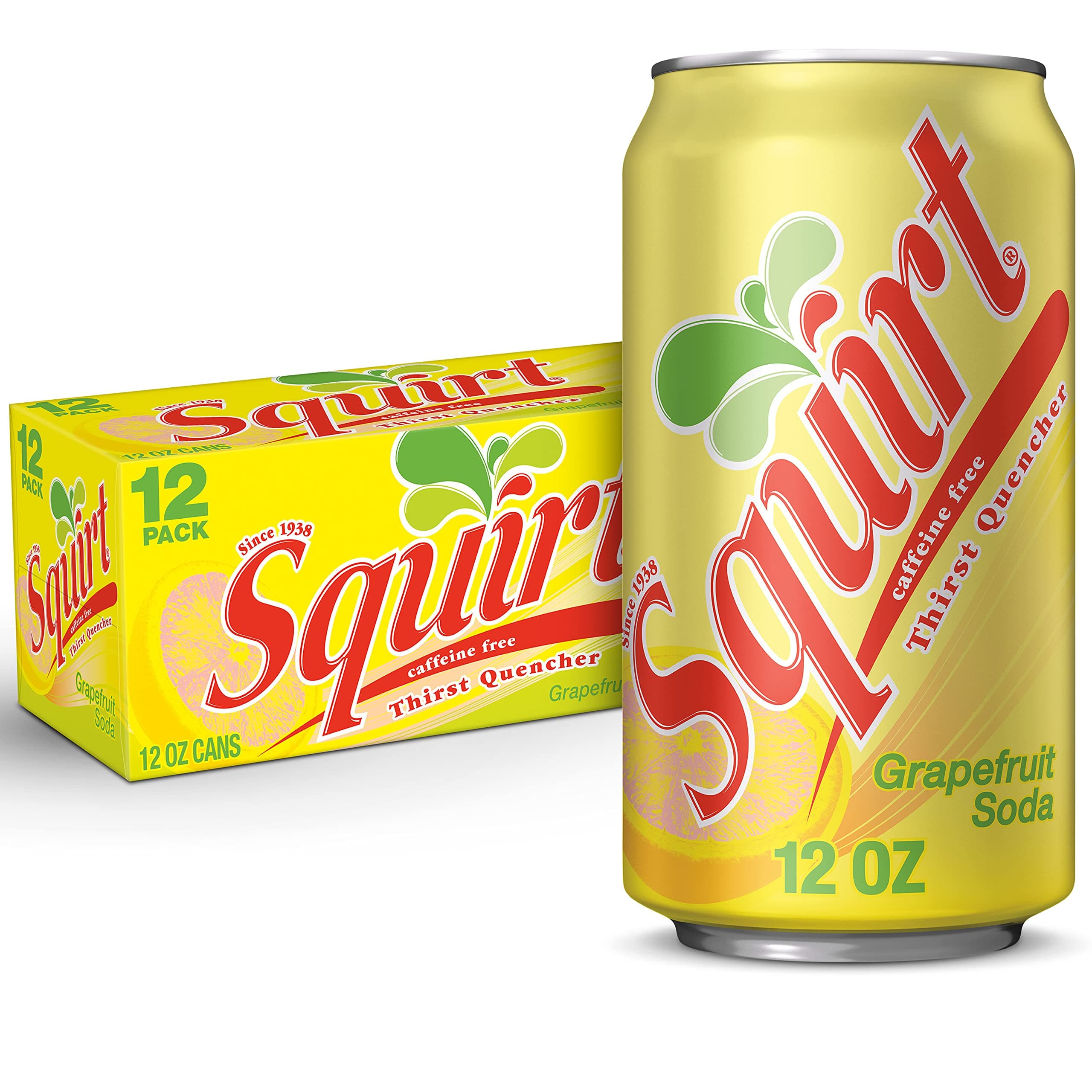 Squirt Soda, Grapefruit, 12 Fl Oz Cans, 12 Pack