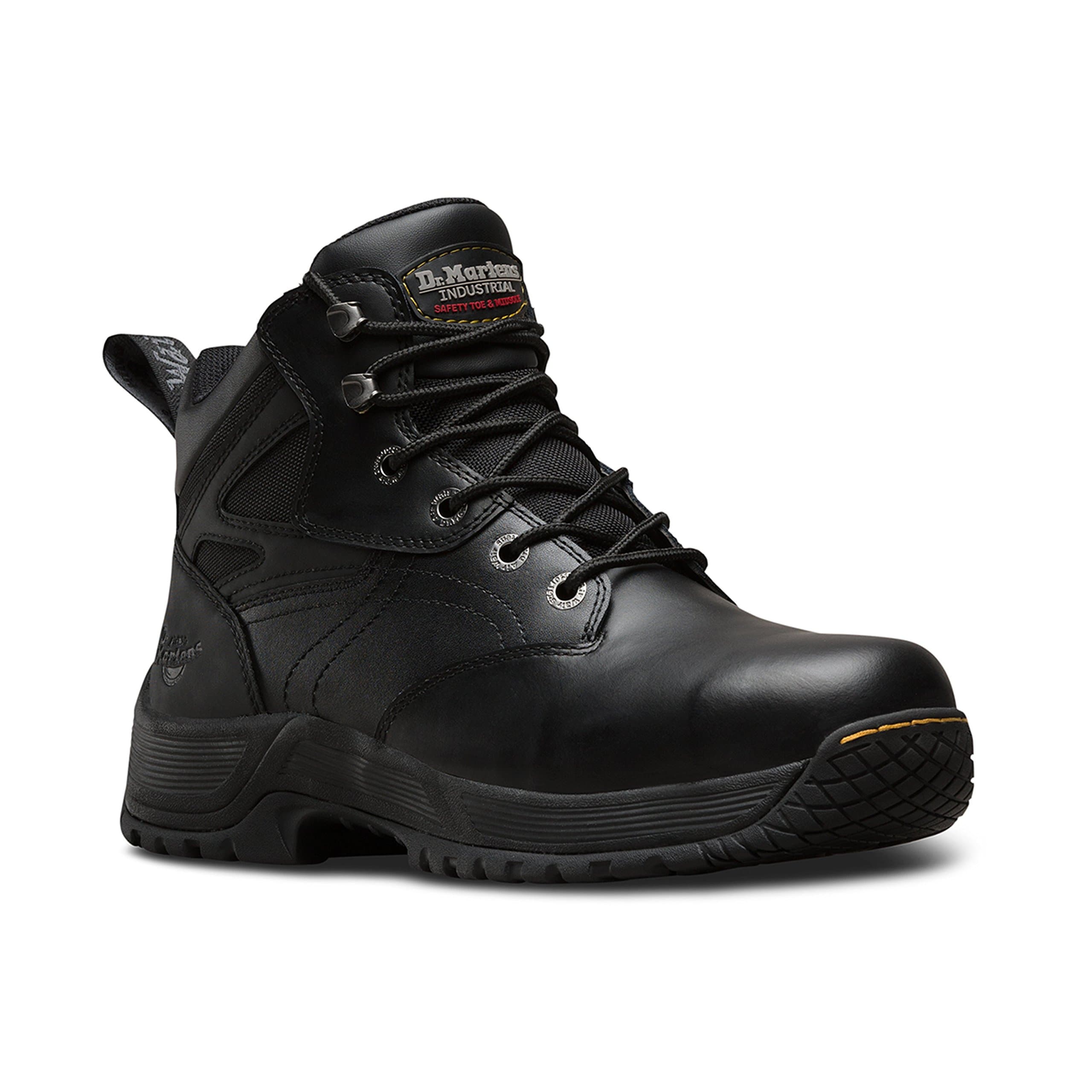 DM Docs Torness ST S1P Steel Toe Cap Black Leather Safety Boots PPE