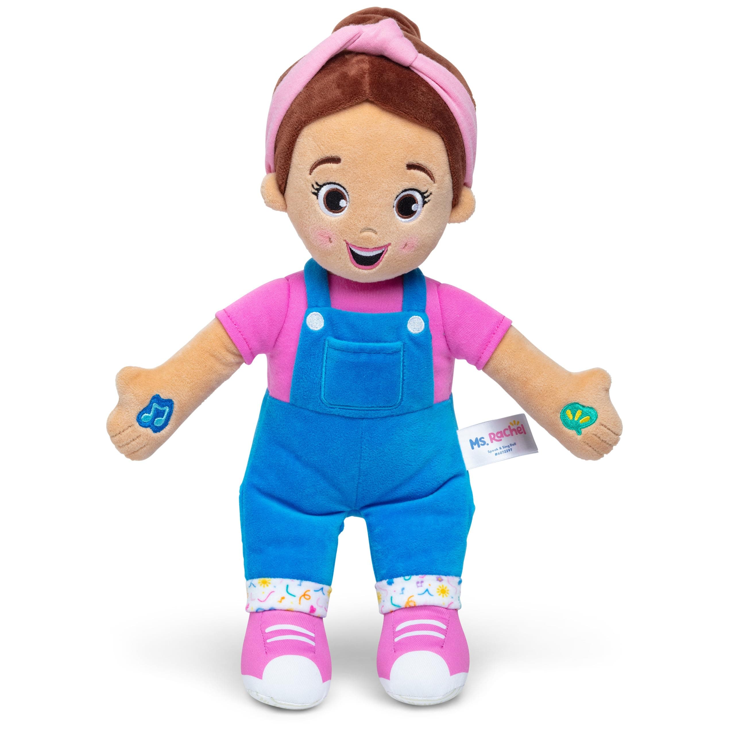 Official Ms. Rachel Talking & Singing Doll, 16" tall interactive toy, 4 songs and over 16 phrases, toddler toy, for girls and boys ages 6 months to 3 years and up