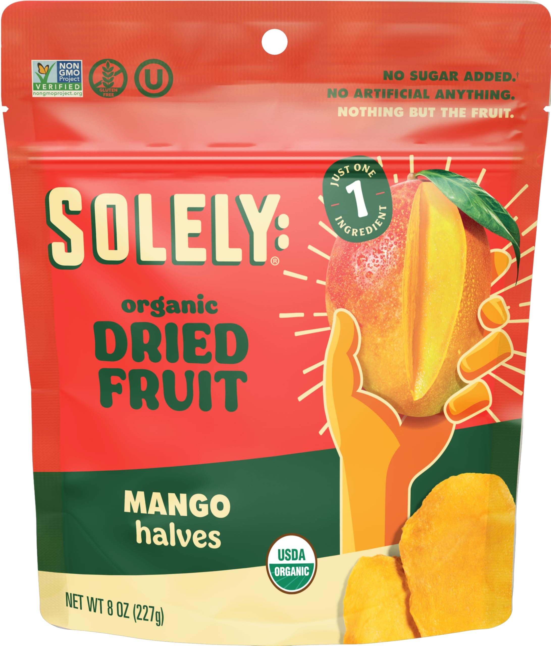 Organic Dried Mango Halves, Large 2 Pack – Real Fresh Fruit, Portable On-the-Go Snack, Vegan, Non-GMO, No Sugar Added, Not From Concentrate, Shelf-Stable, Healthy Snack for Kids & Adults