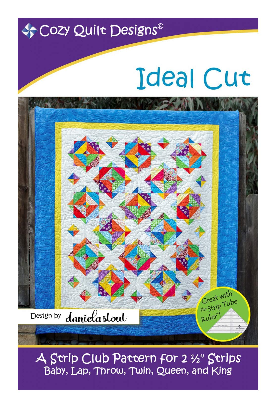 Cozy Quilt Designs 'Strip Club' Pattern - Ideal Cut (Includes Instructions for six Project Sizes)