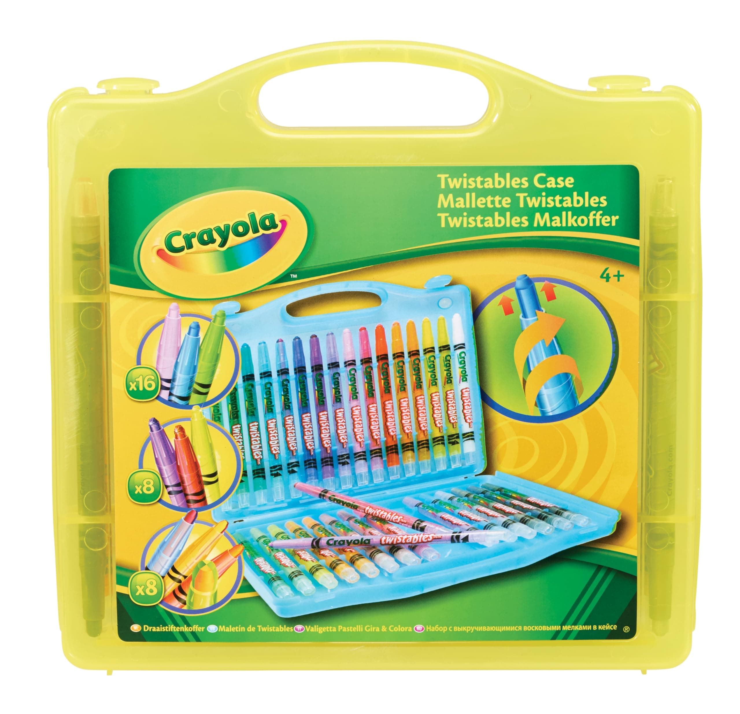 Crayola Twistables Case (32 Pack) (Case colour may vary - Purple, Blue, Yellow)
