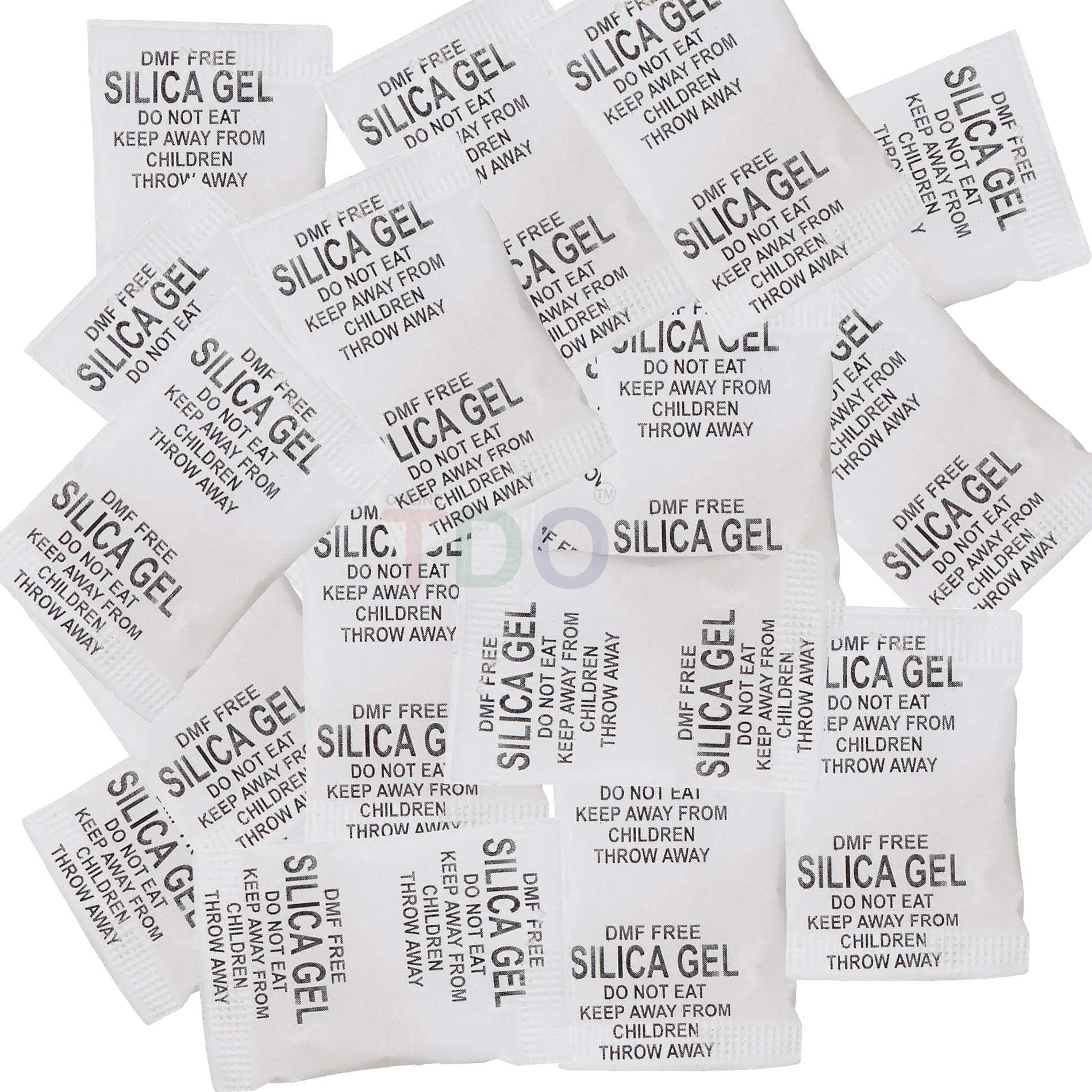 TDO Silica Gel Packets 100 Pcs (Each 5 Gram) For Moisture absorbents Dehumidifier Silica Gel Bags for Moisture Room, Cupboard, Kitchen, Shoe,Wardrobe, Car,Camera, Lenses White