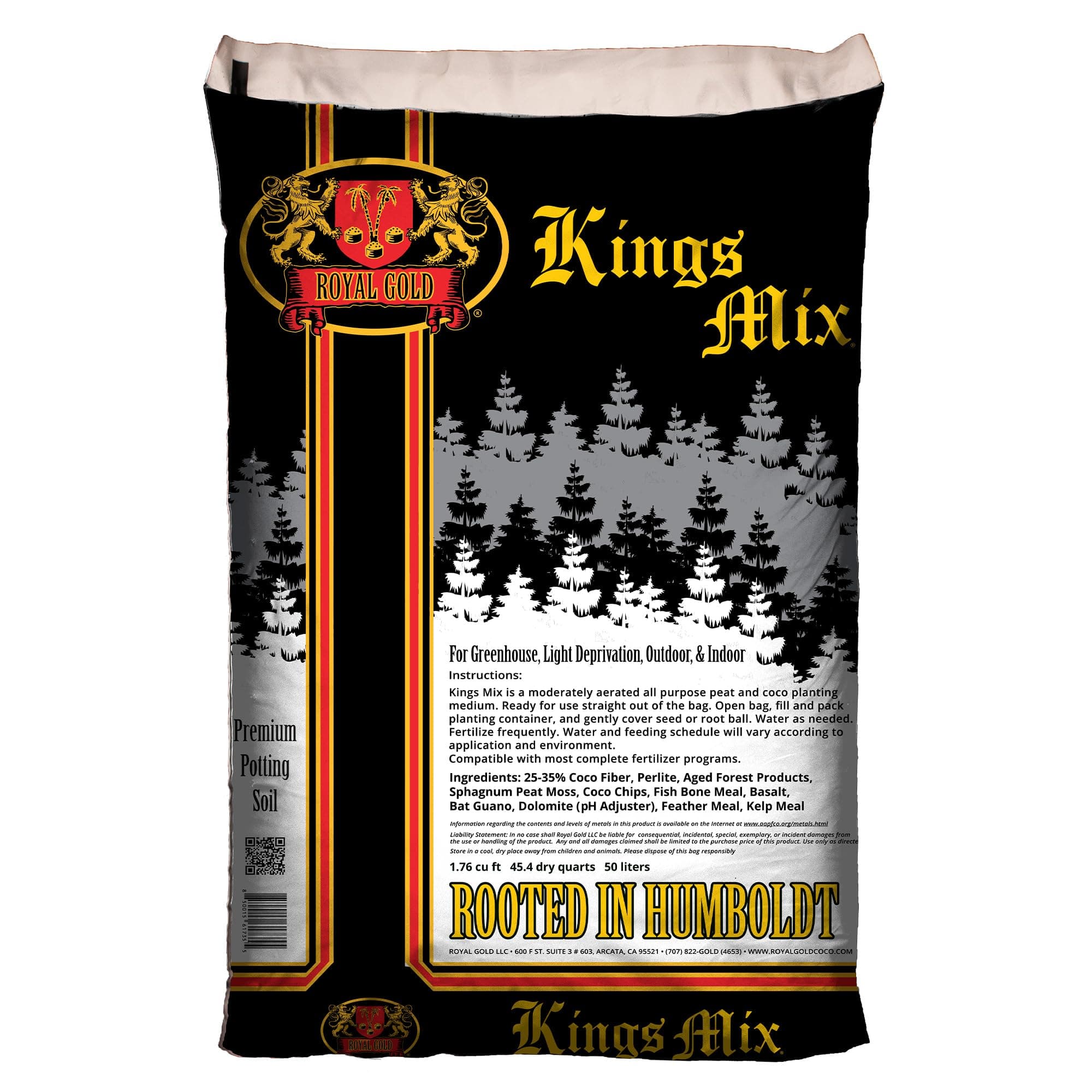 Kings Mix Versatile All Purpose Growing Medium, 1.76 Cubic Foot - for Healthy Root Development, Ensures Quick Drying and Accepts Immediate Plant Feeding