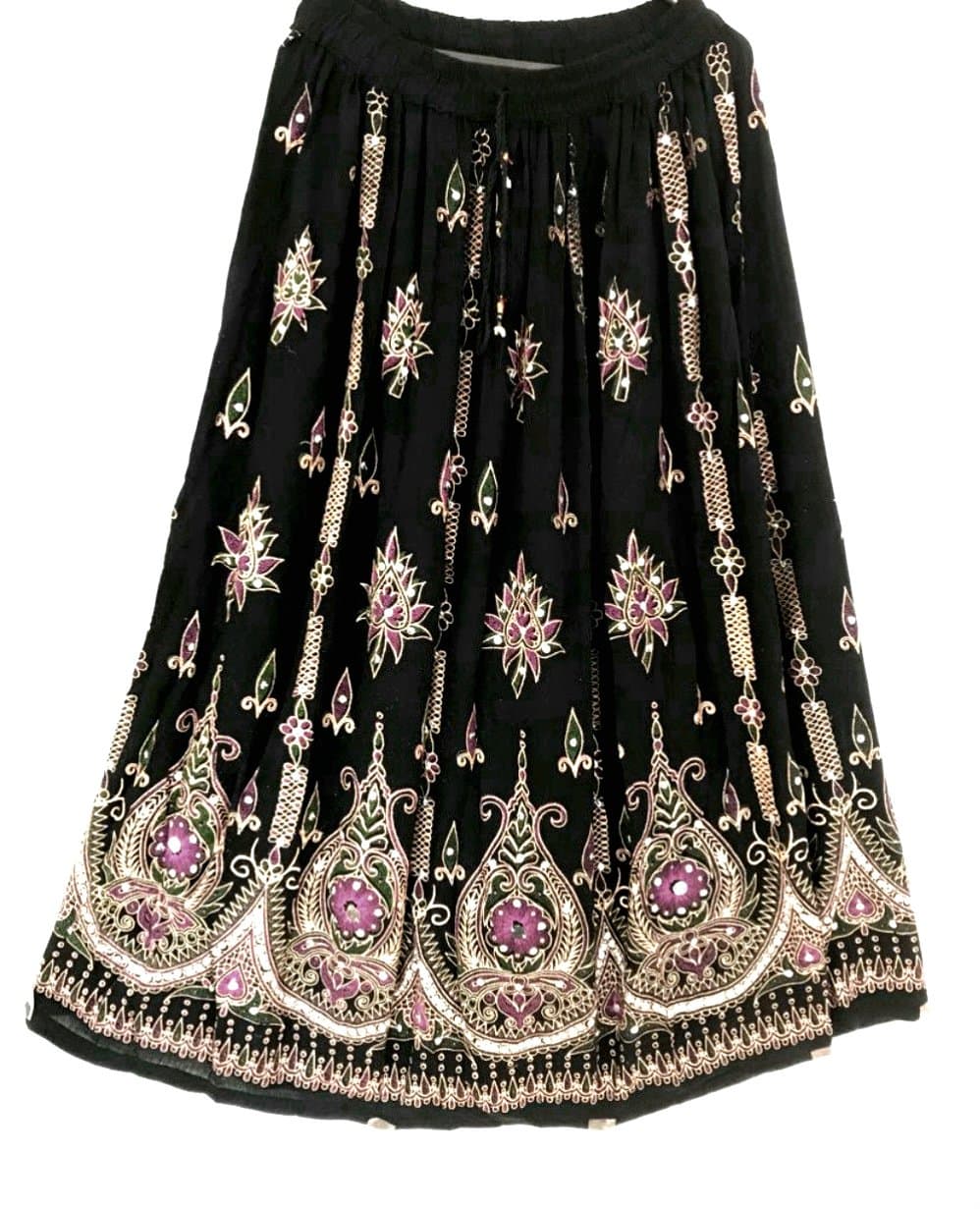 Women's Summer Sequin Indian Skirts