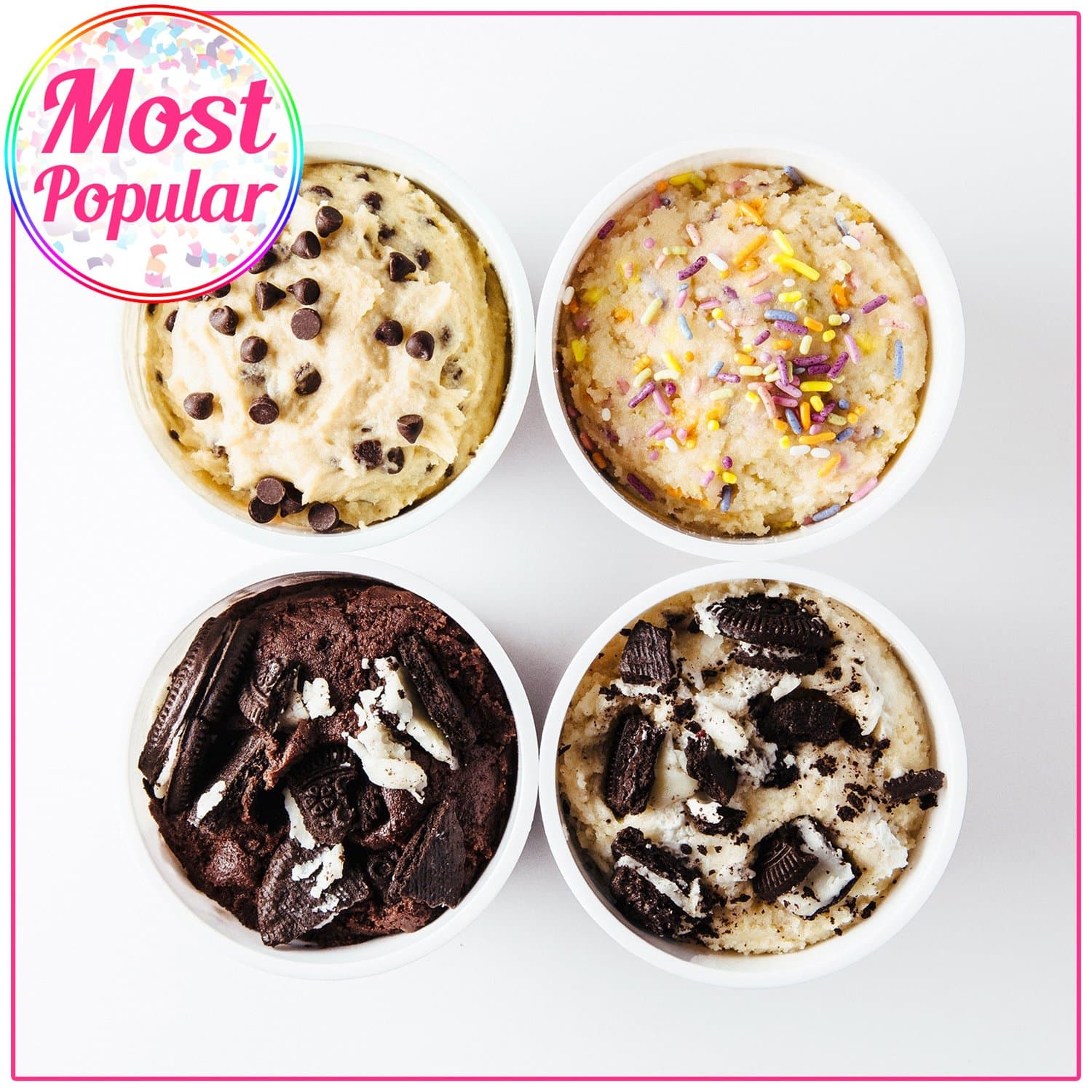 Edoughble Most Popular Sampler of Edible Cookie, Sampler Pack, 12 Ounce (Pack of 4)