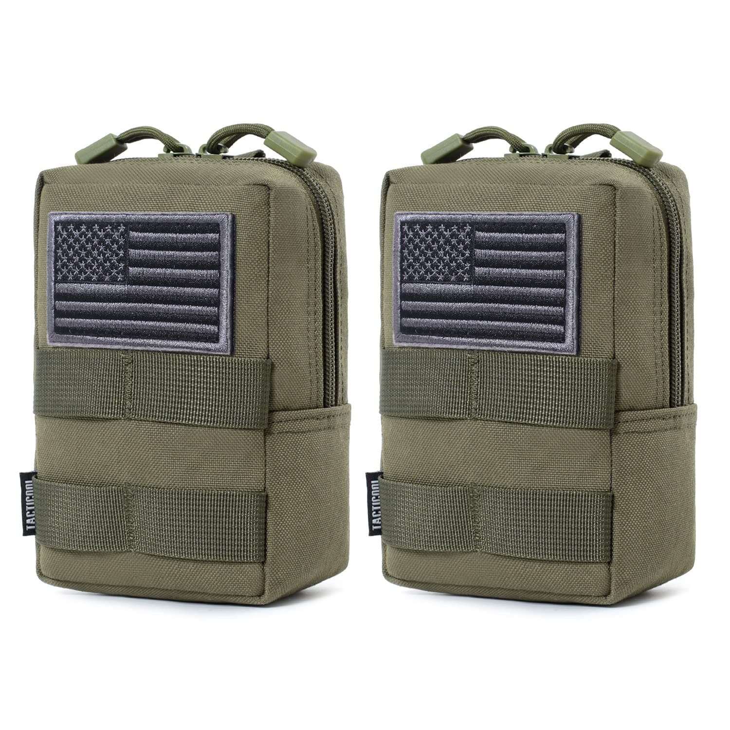 2 Pack Molle Pouches - Tactical Compact Water-Resistant EDC Pouch