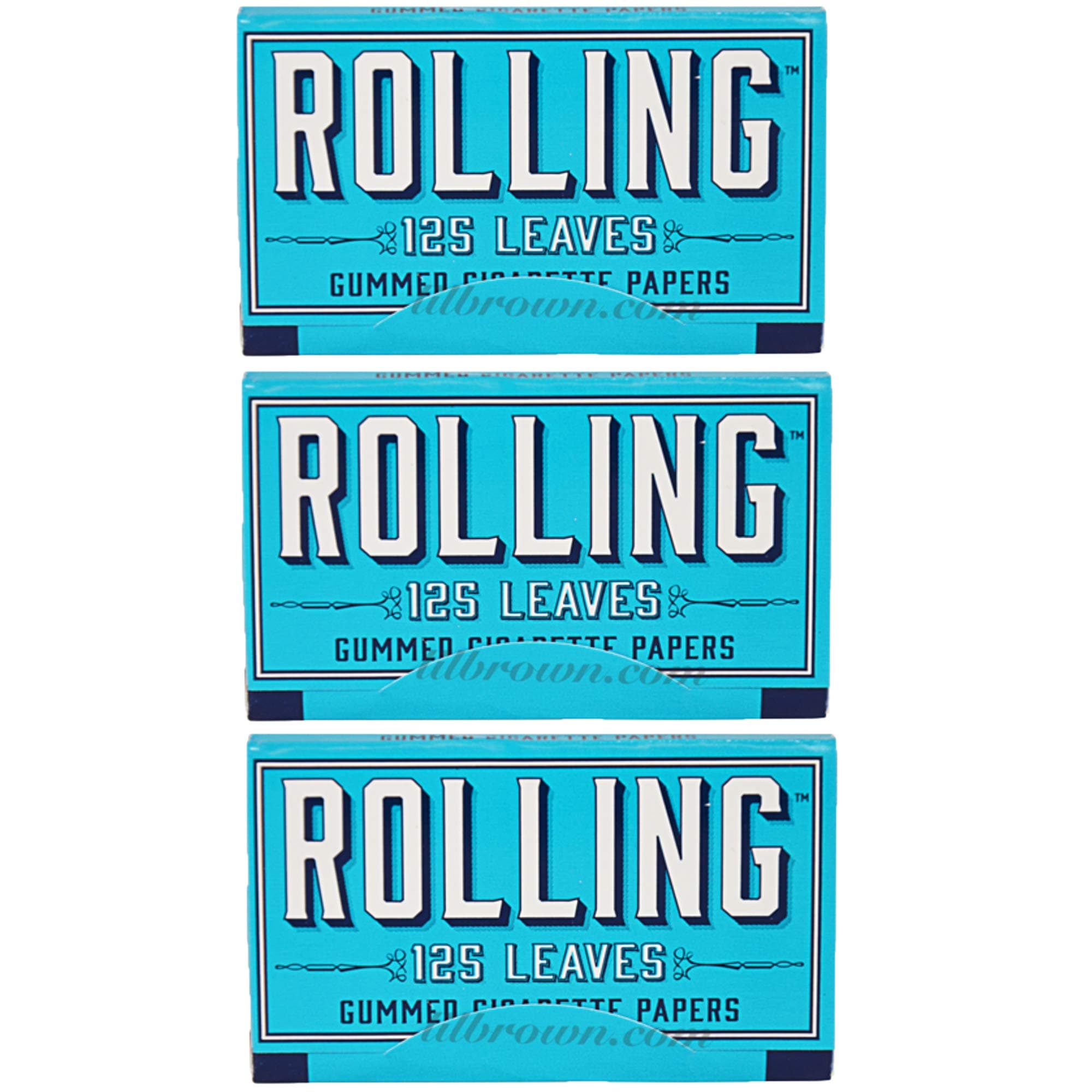 Rolling With It Gummed Cigarette Papers - 125 Leaves Per Pack(3 Pack)