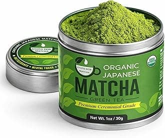 Kyoto Dew Matcha - Ceremonial Blend – Authentic Japanese First Harvest - USDA & JAS Organic Ceremonial Grade Matcha Green Tea Powder from Uji, Kyoto (30g / 1oz)