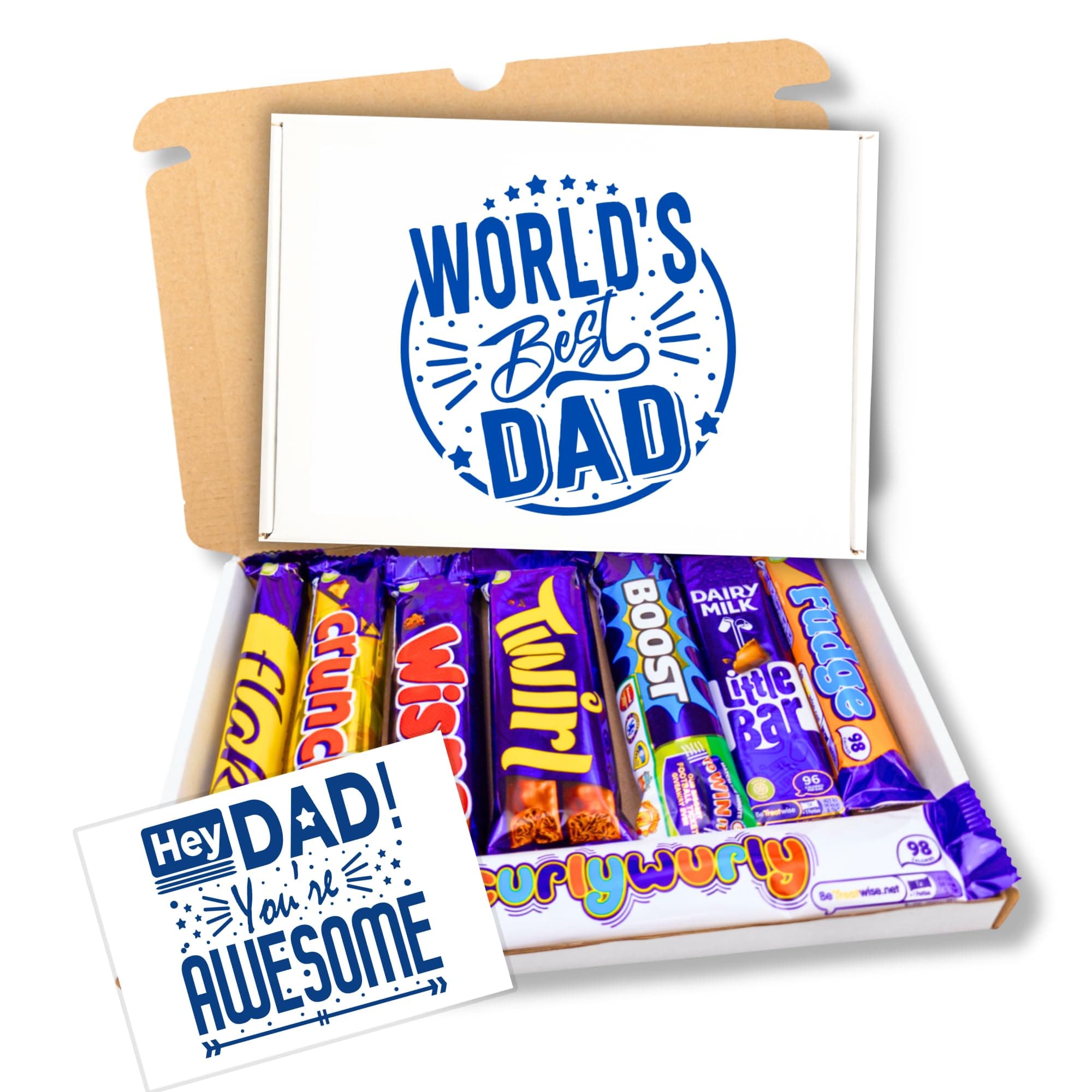 Best Dad Chocolate Gift Hamper - Chocolate Lover Gift Box Hamper - 8 Chocolate Bars - Dad Gift - Dad Thank You Gift - Gifts For Dad - Ultimate Chocolate Gift Box - Dad Birthday Gifts