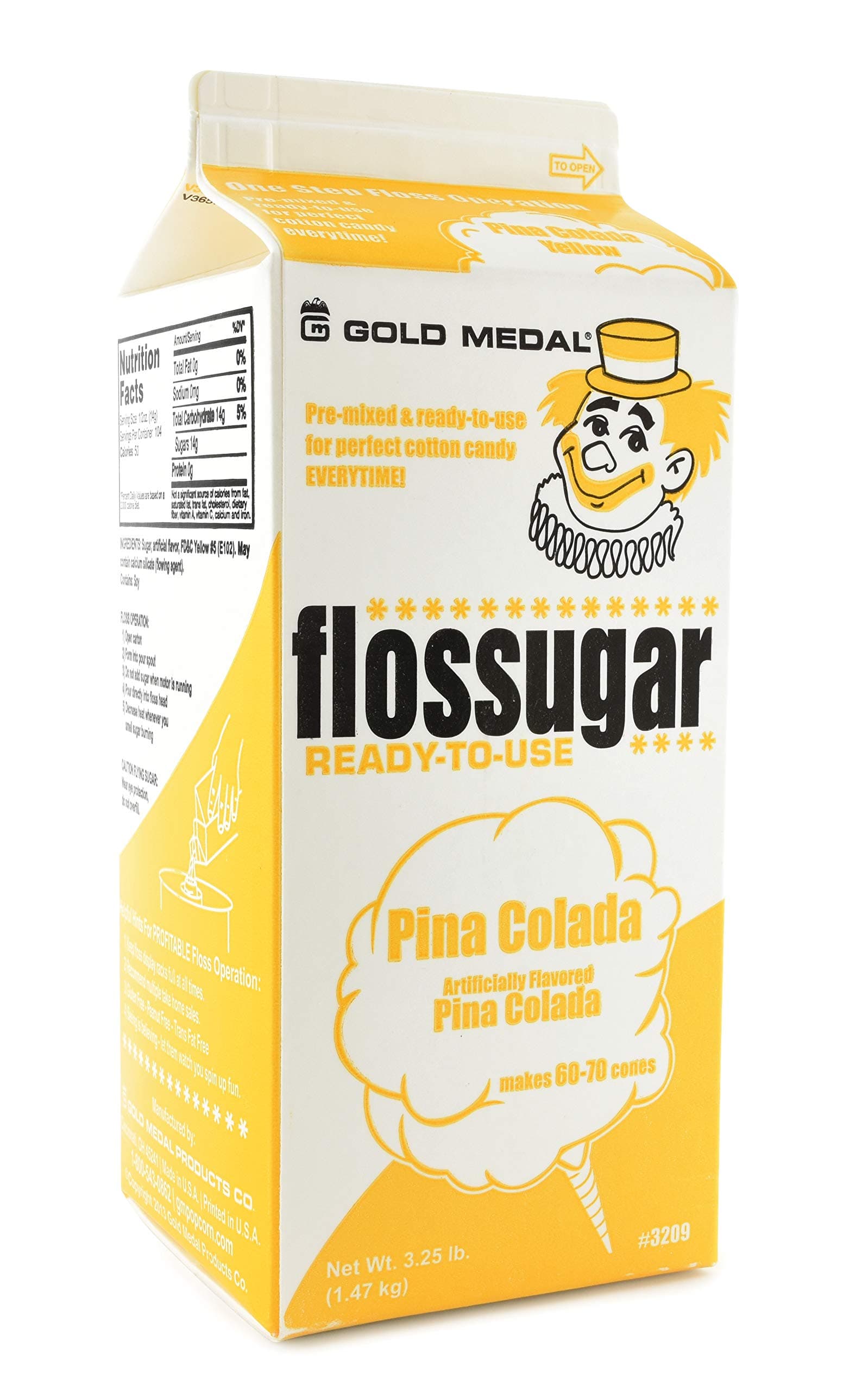 Flossugar Flavor: Pina Colada - Net Wt 3.25 lbs
