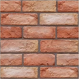 3D Brick Wall Panels,Brick Wallpaper Peel and Stick, 11.8 x 11.8 inches (Set of 10pcs),3D Self-Adhesive Brick Tiles for Living Room,Fireplace,Bedroom. (Brown)