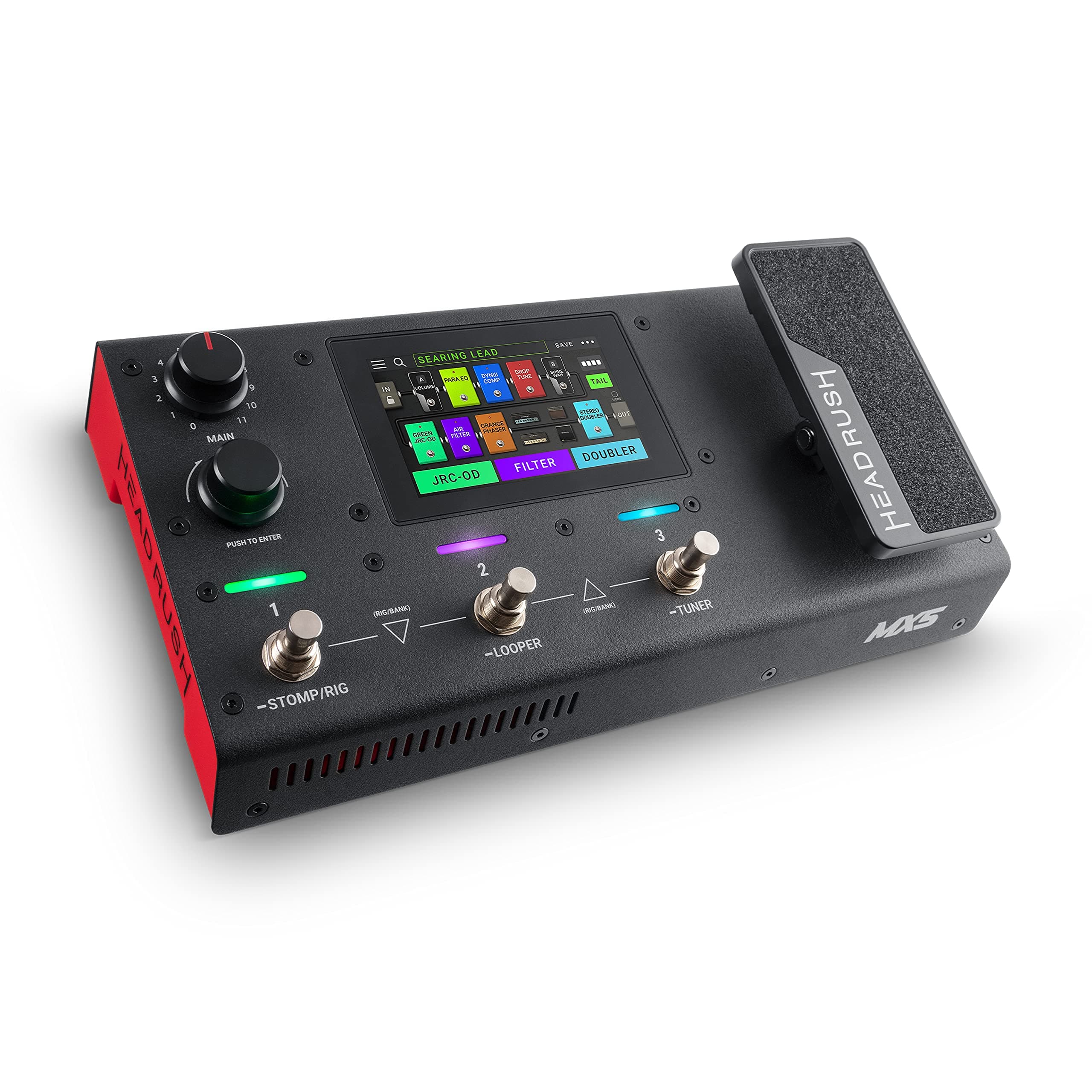 HeadRush MX5 - Guitar Amp and Multi Effect Modelling Processor with Touch Screen, Expression Pedal, Looper, Audio Interface for Guitarists and Bassists