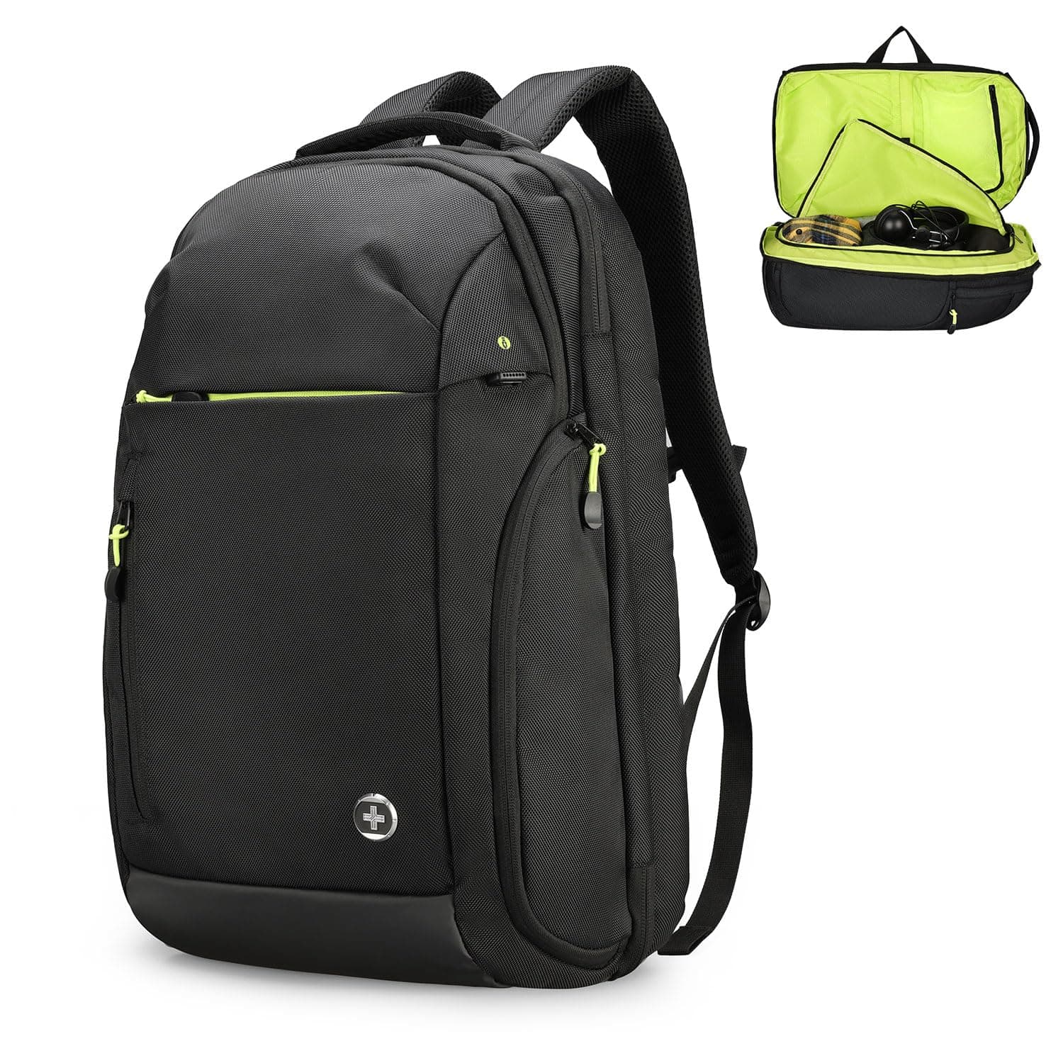 SwissdigitalDesign Java Travel Backpack Anti-Theft 17" Laptop Bag TSA Friendly Carry Backpack