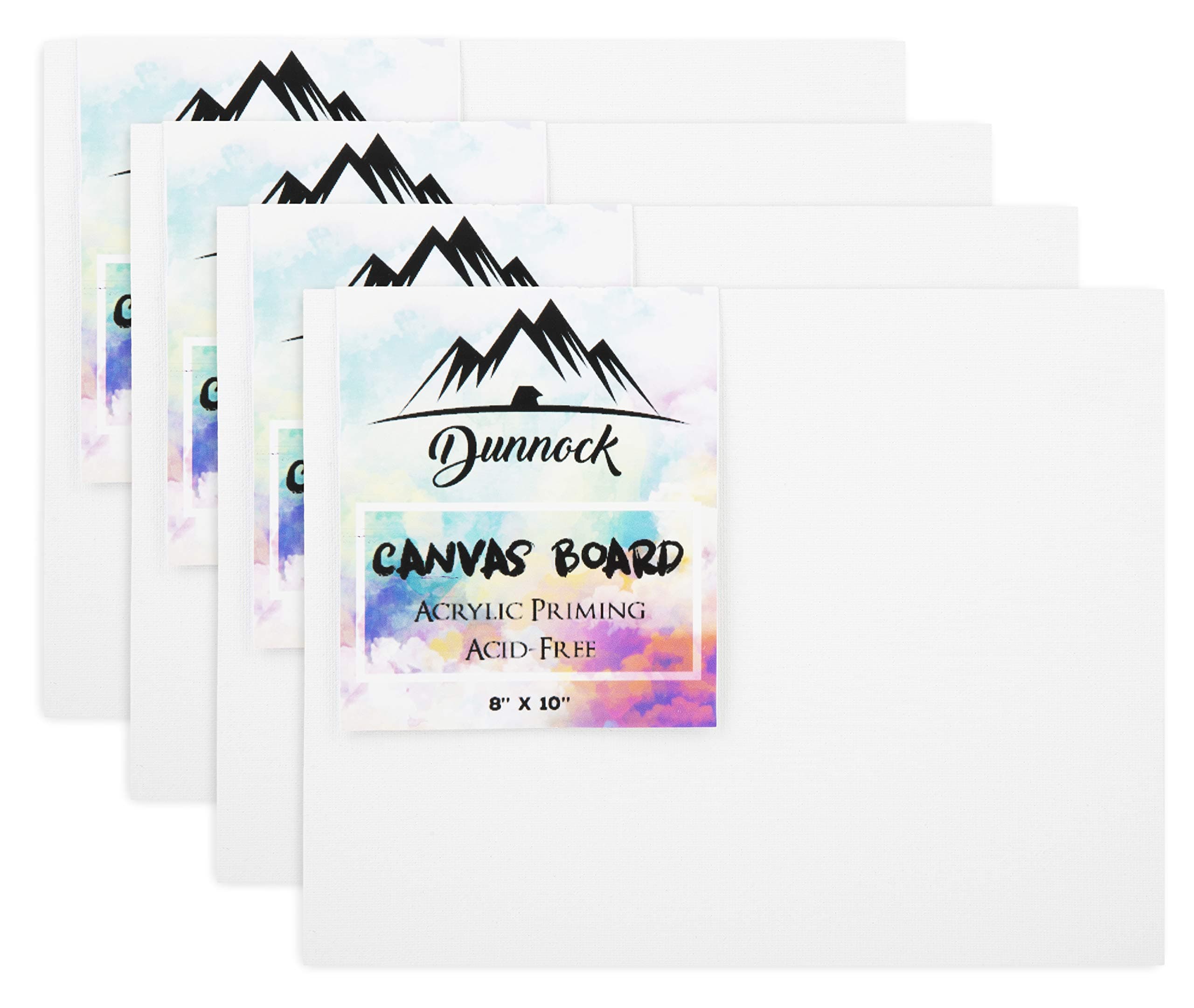 Dunnock Medium Grain Cotton Canvas Board, 8 x 10 inch, Set of 4