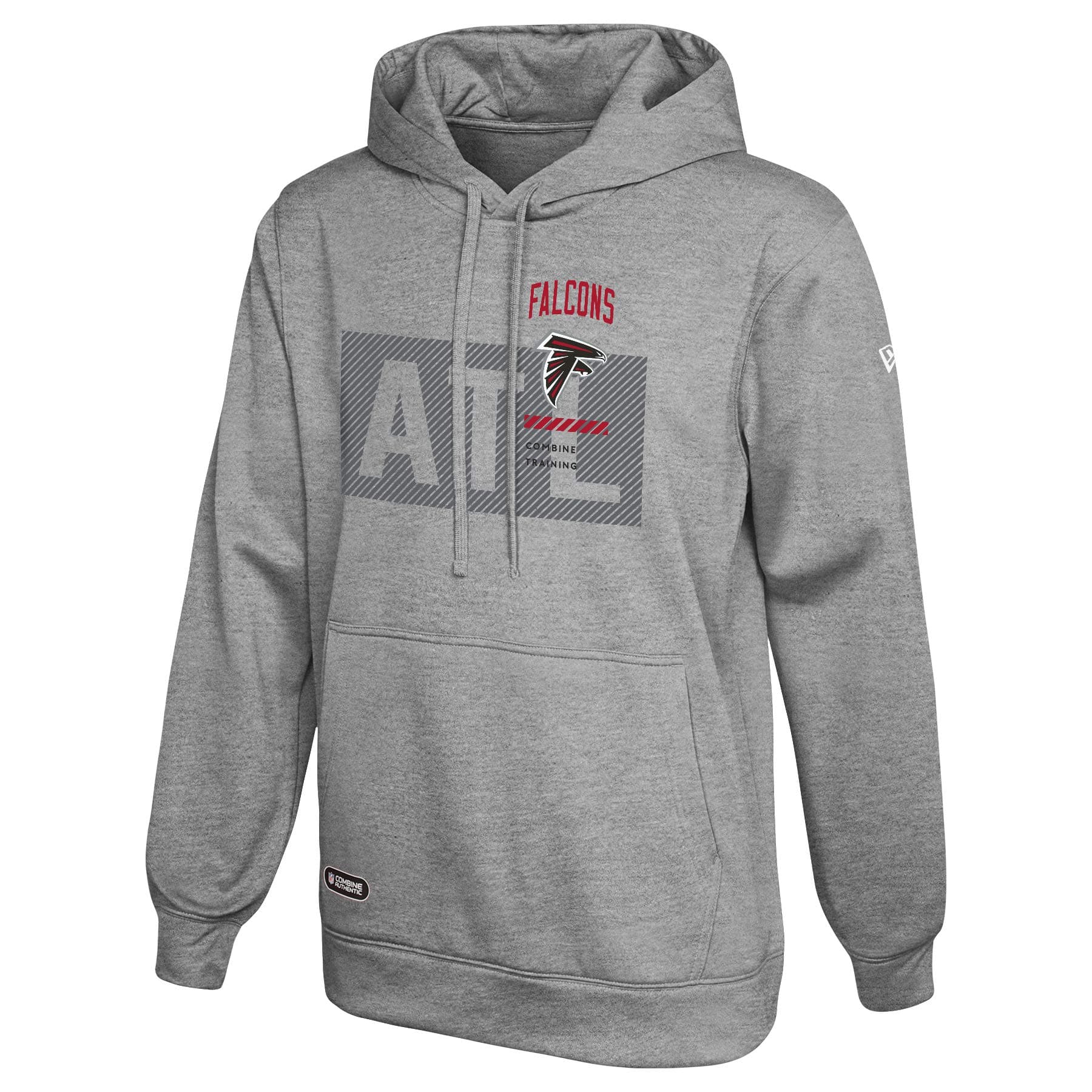 New EraNFL Men's Drill Performance Cool Grey Pullover Hoodie, Pro Football Sweatshirt