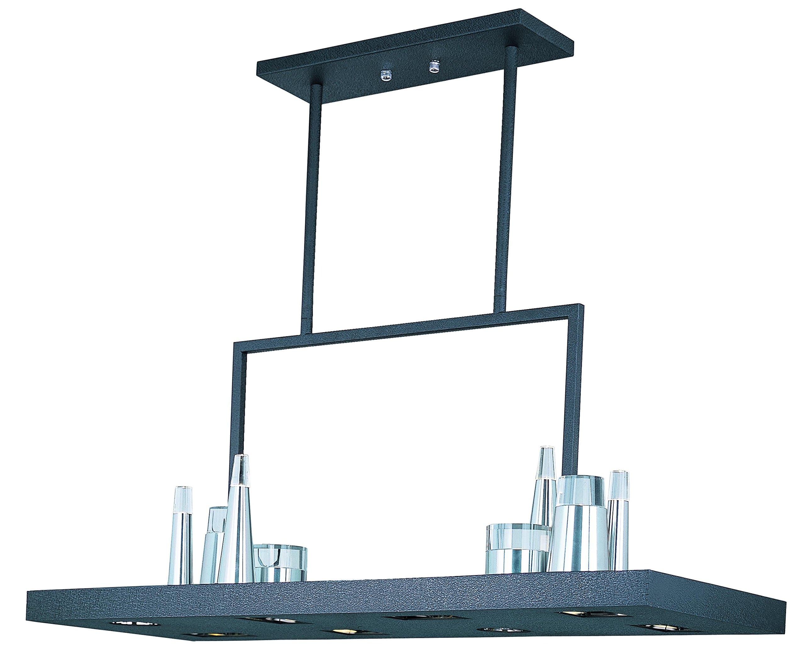 ET2 Contemporary Lighting E22585-77BK LED Ceiling Light, Pandora 16-Light Single-Tier Chandelier - Black