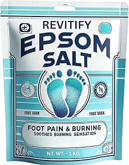 Fast-Acting Epsom Salt 1 Kg for Pain Relief and Relaxation, Guaranteed Relief for Foot Pain, Swelling & Soreness Luxury Bath Salt for Women and Men, 100% Pure Magnesium Sulphate