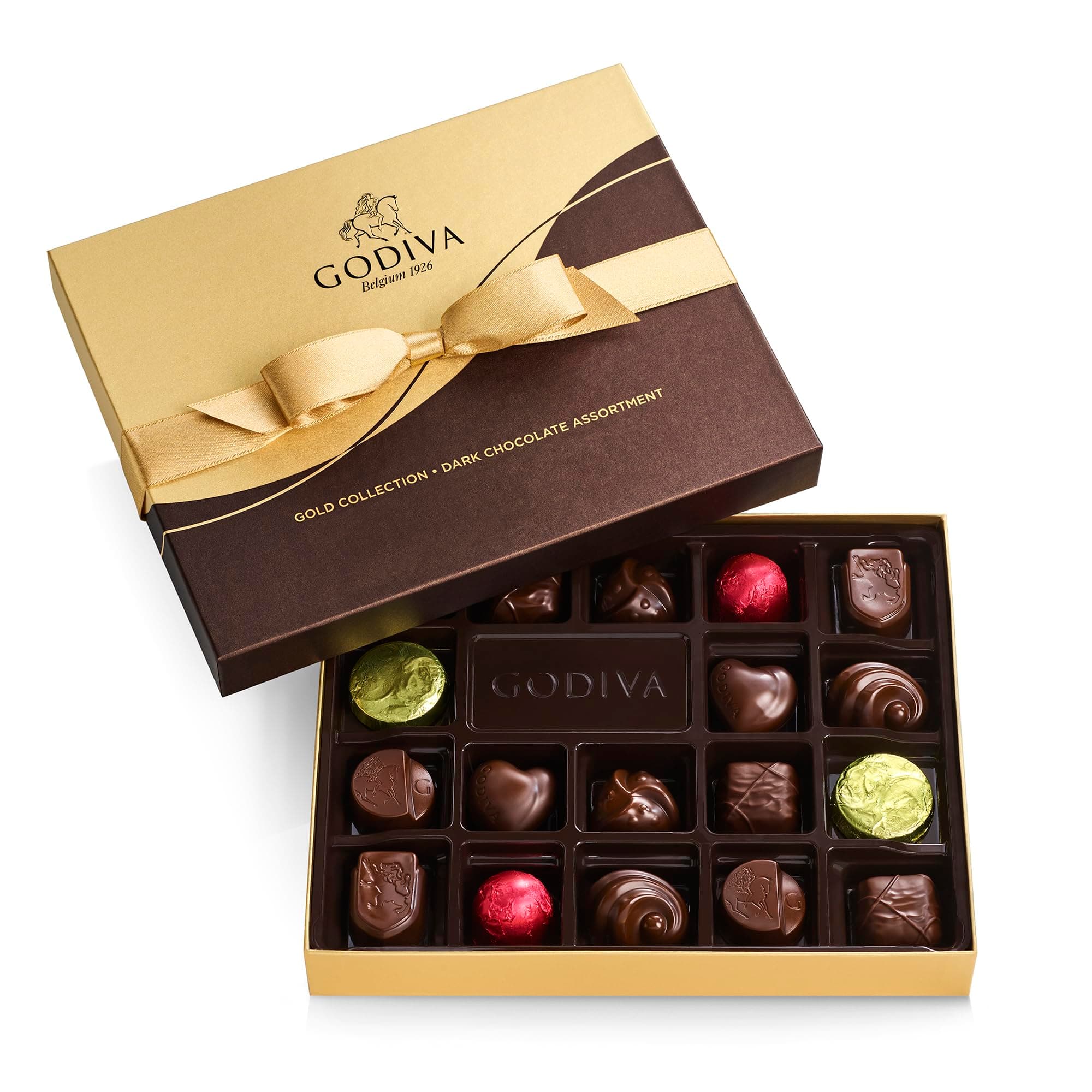 Chocolate Gold Gift Box, Dark Chocolate, 18 pc
