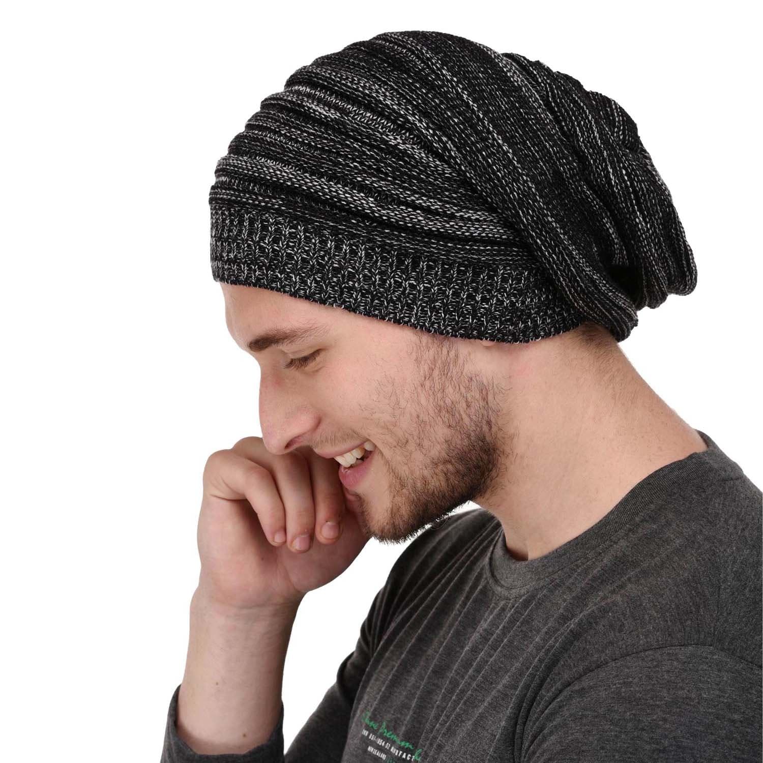 Unisex Black Winter Woolen Beanie Cap