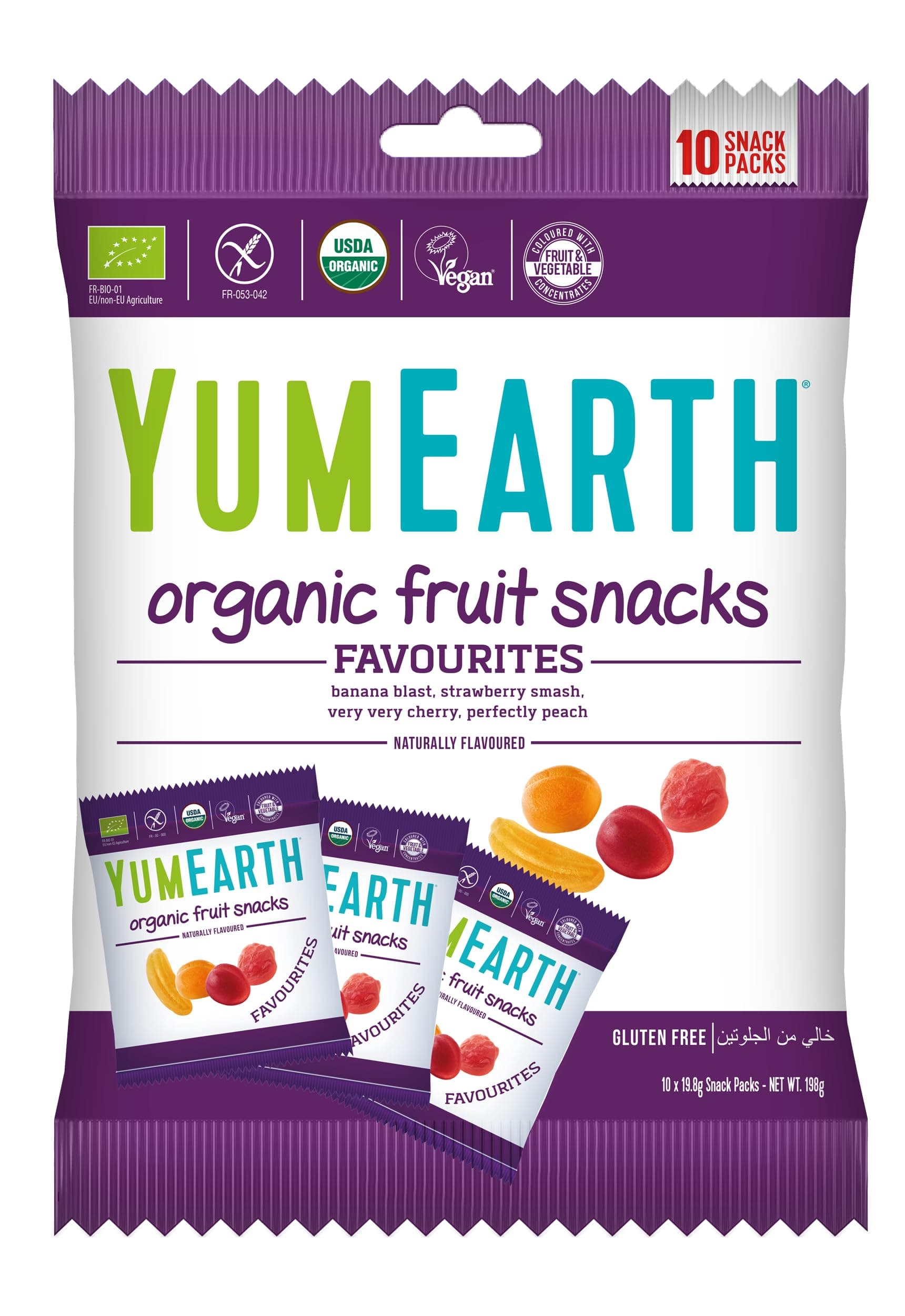 Yum Earth Organic Fruit Snack Multipack 198g