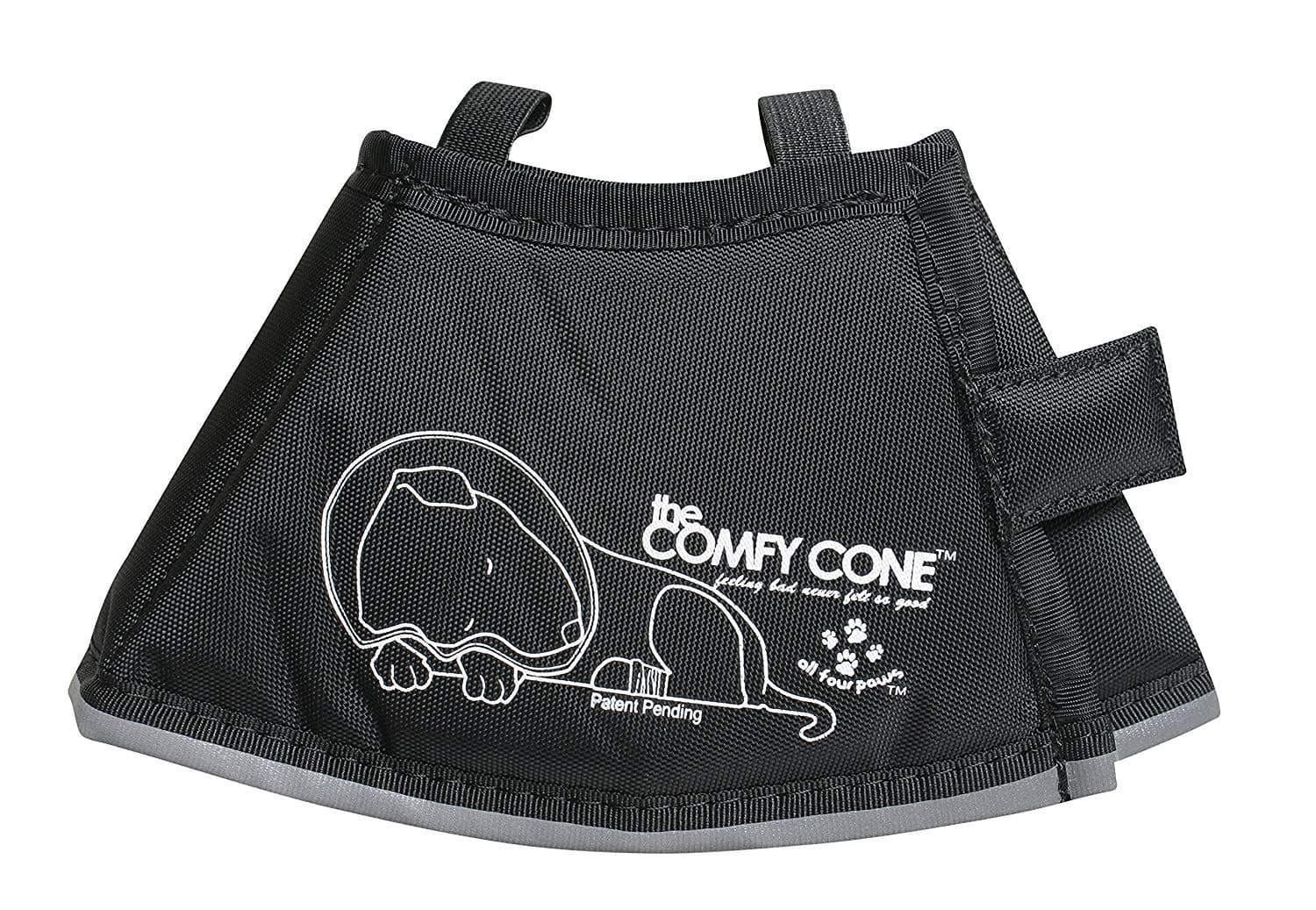 Comfy Cone Pet Cone for Dogs, Cats, X-Small, Black - Comfortable Soft Dog Cone Collar Alternative for After Surgery, Wound Care, Spay, Neuter - Dog and Cat Recovery Elizabethan-Collar