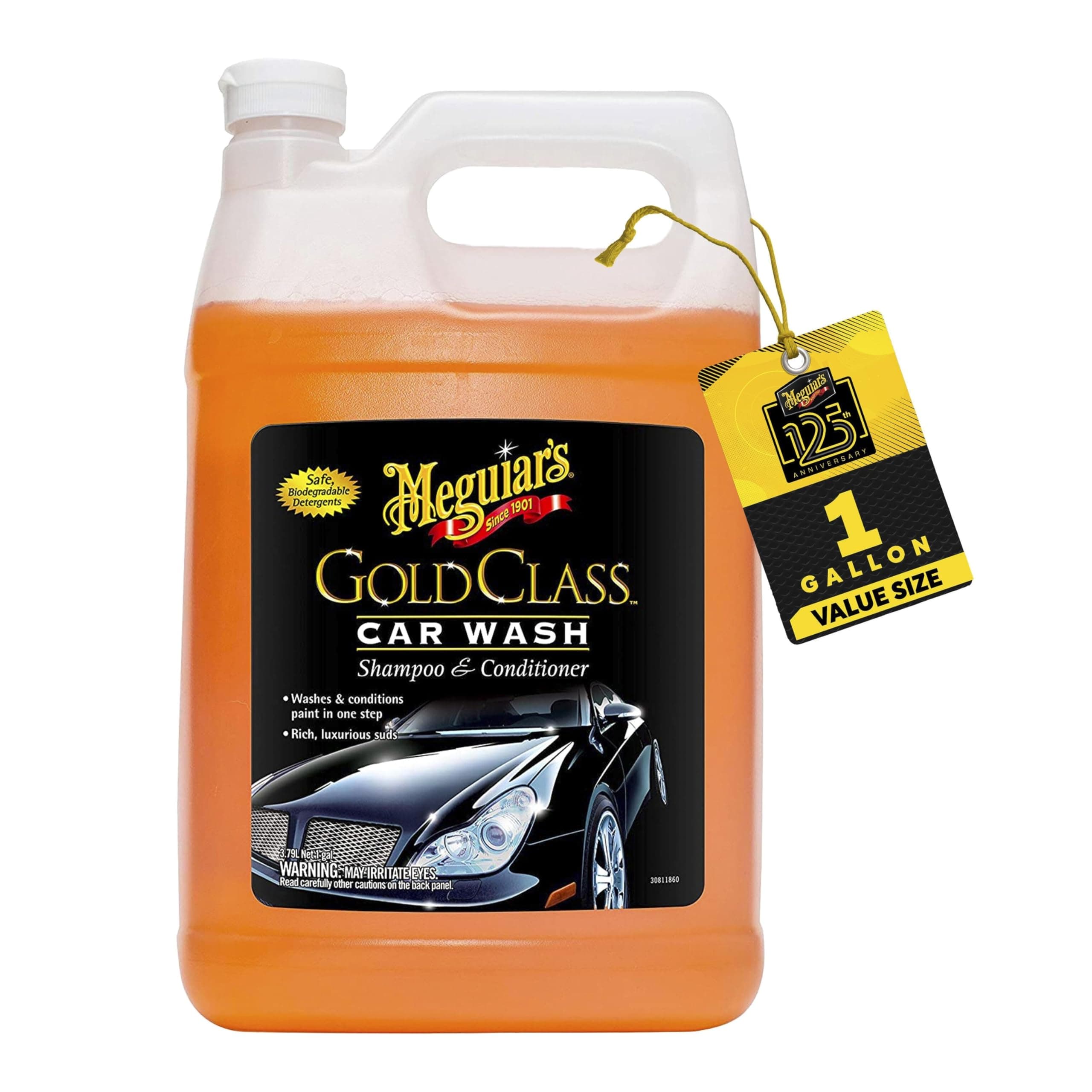 Gold Class Car Wash, Ultra-Rich Foam Car Wash Soap and Conditioner for Vehicle Cleaning, Paint Cleaner to Clean and Condition in One Easy Step, 1 Gallon