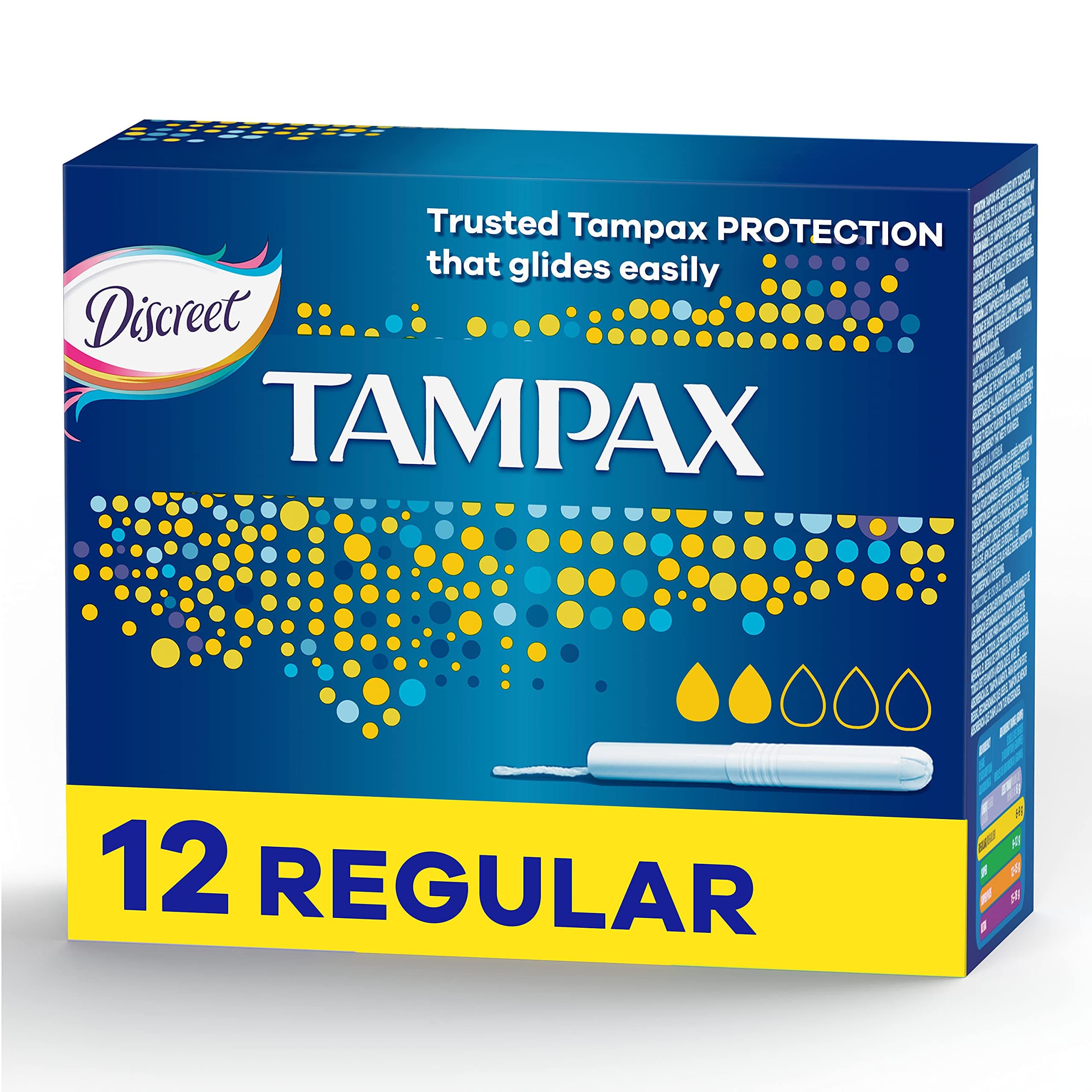 Tampax Regular Tampons With Applicator 12 Count