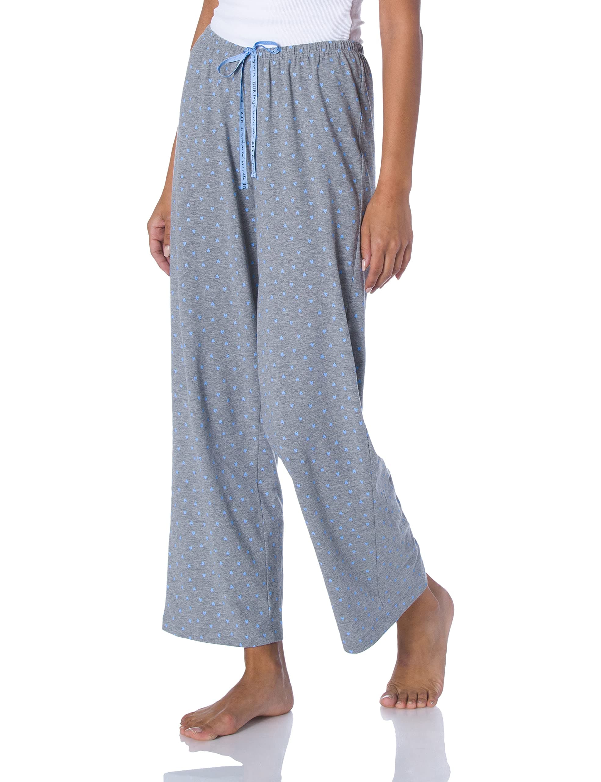 HUEWomen's Long Sleepwell Basic Printed Knit Performance Sleep Pajama Pant, Made with Temperature Regulating Technology