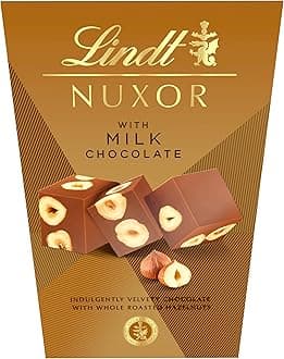 Nuxor Milk Chocolate Ganache with Whole Roasted Hazelnuts – 150g – Gift or Sharing Box – Luxury Swiss Chocolate