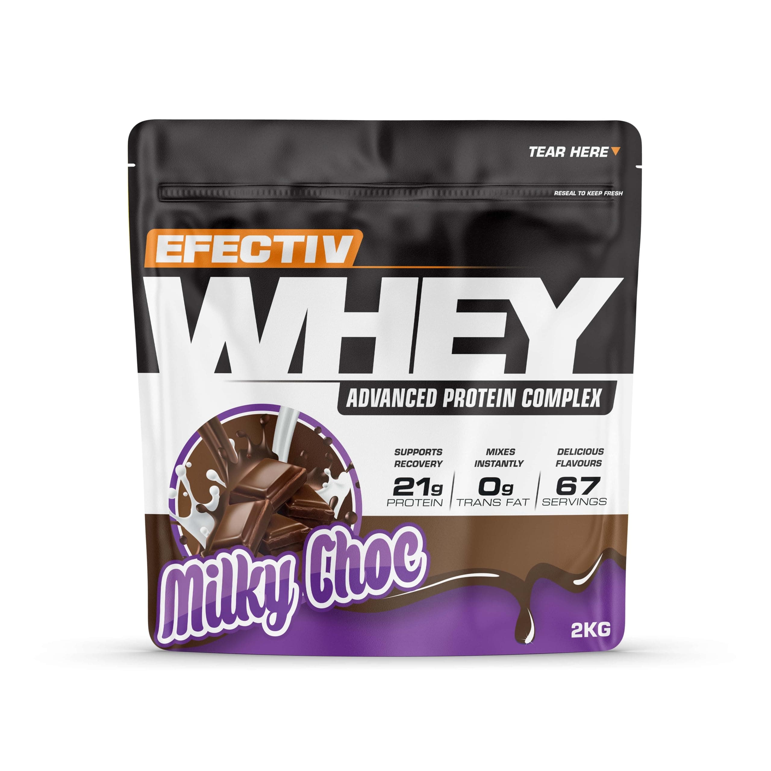 Whey Protein - Advanced Protein Complex - 67 Servings - 21g of Protein - Gluten Free - Vegetarian Friendly - Mixes Instantly (2kg, Milk Chocolate)