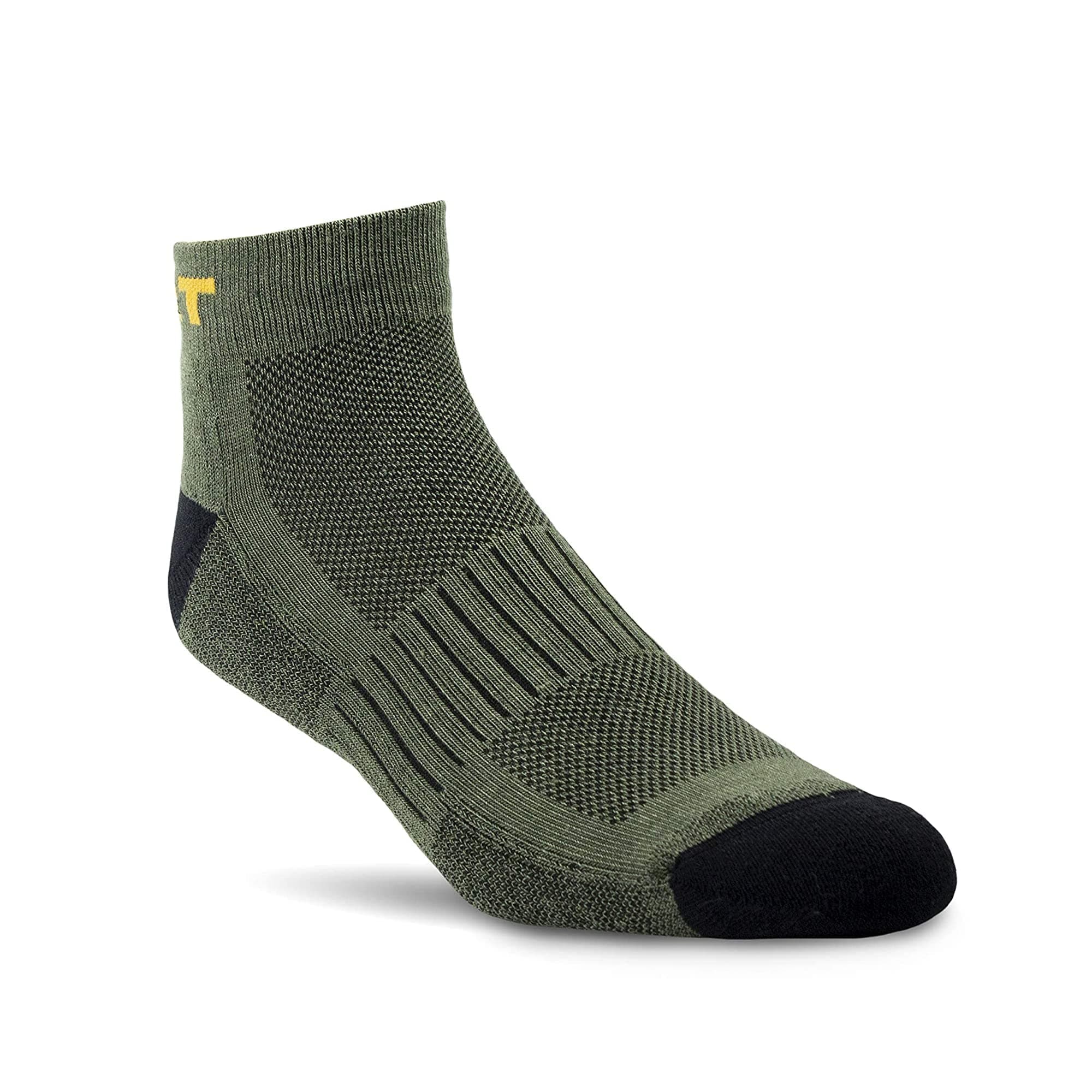ARIAT2719 Unisex TEK High Performance Qrt Crew Work Socks 3-Pack, Olive, X-Large