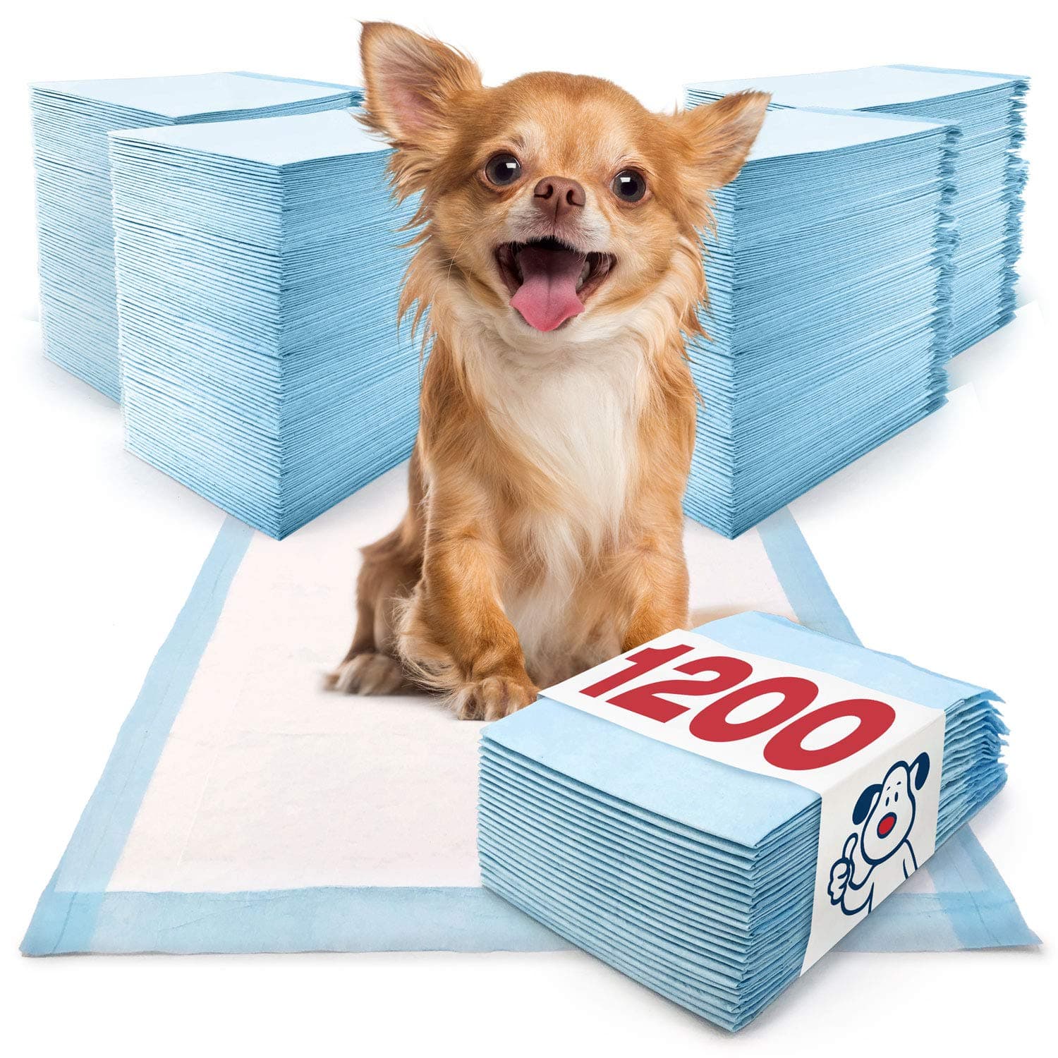 ValuePad Puppy Pads, Small 17x24 Inch, 1,200 Count Bulk Pack - Economy Training Pads for Dogs, Leak Proof 5-Layer Design