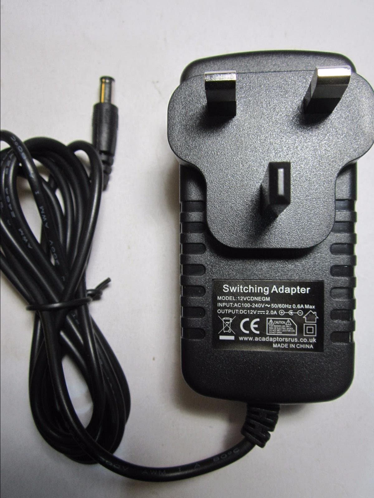 Replacement for 12V 1.25A AC-DC Adaptor Power Supply for ER JR (CB) CAS Scales