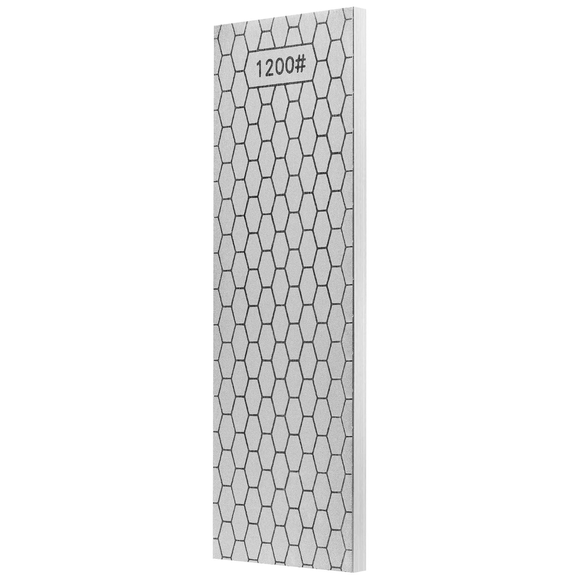 S SATC Diamond Sharpening Stone 2 Side Grit 400/1200 Diamond Plate Honing Stone 8-inch Hone Sharpener White