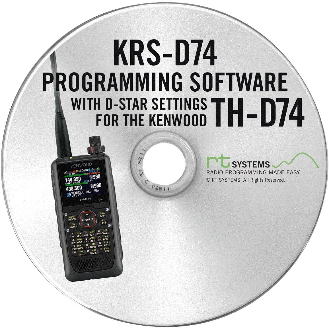 KRS-D74 Programming Software and USB Micro B cable for the Kenwood TH-D74A