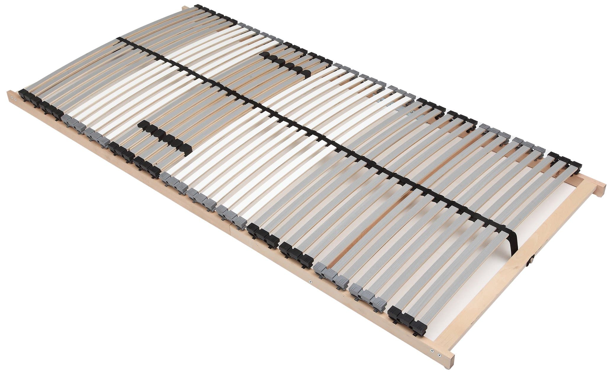 Inter Premium Fix NV 750711 Slatted Frame with 42 Flexible Slats, 7-Zones, 90 x 200 cm. Non-Adjustable, natural, 90 x 200 cm