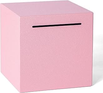 Piggy Bank for Adults Must Break to Open, Unbreakable Adults Piggy Bank Made of Stainless Steel, Metal Saving Bank (Pink, 4.72-inch)