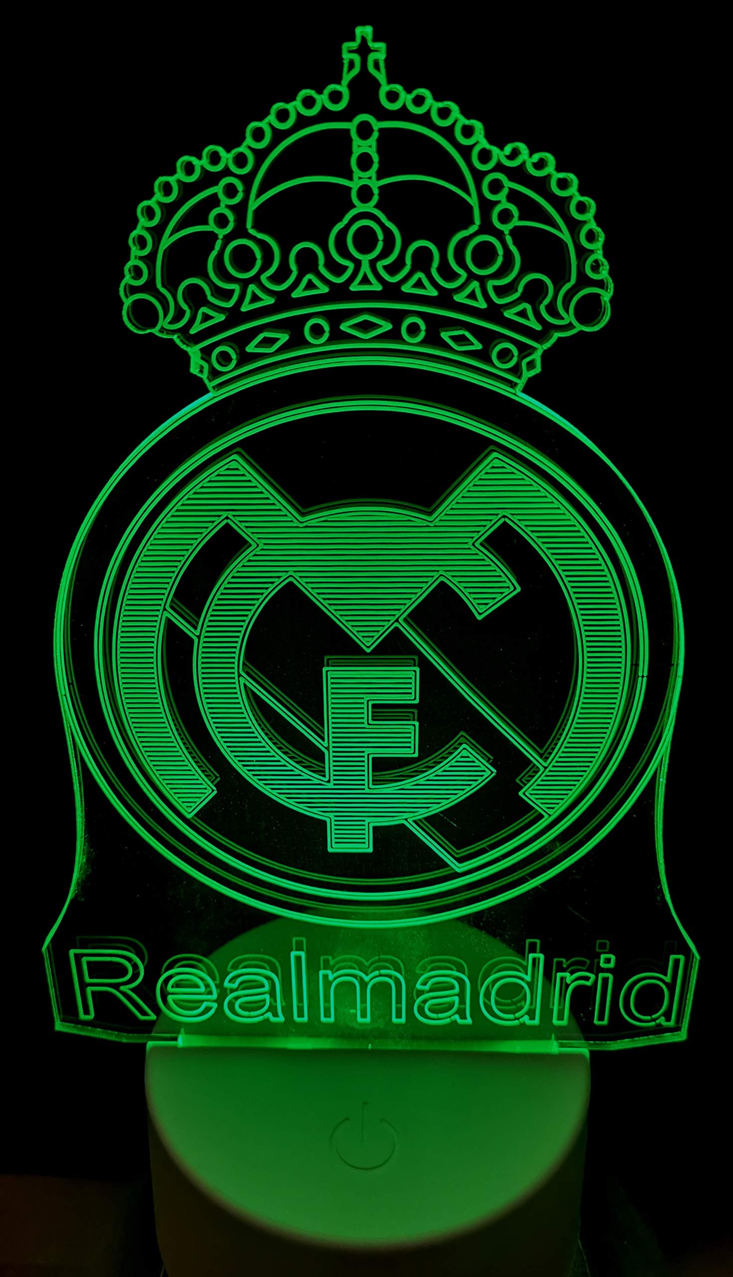 Real Madrid light,3D Night Lights ضوء الليل لكرة القدم Football Real Madrid gifts Night Lamp USB Touch and Remote Control 7/16 Colors Changing Decor Night Light Gifts REAL MADRID