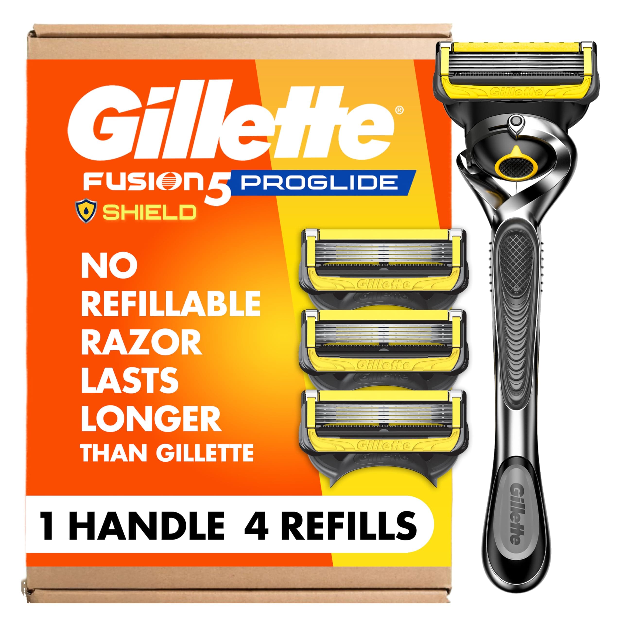 ProGlide Shield Men's Razor, 5-Blade Razor with Precision Trimmer, 1 Handle and 4 Refills