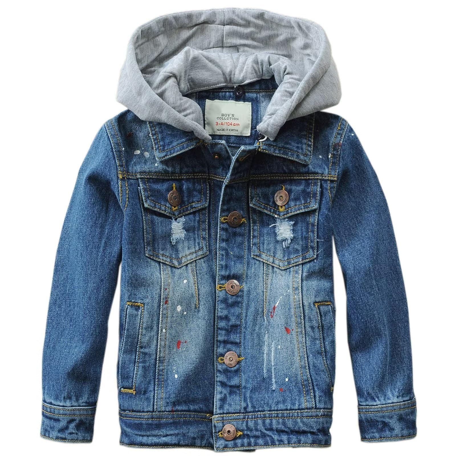 Boys' Denim Jacket Outerwear, 12M-14 Years
