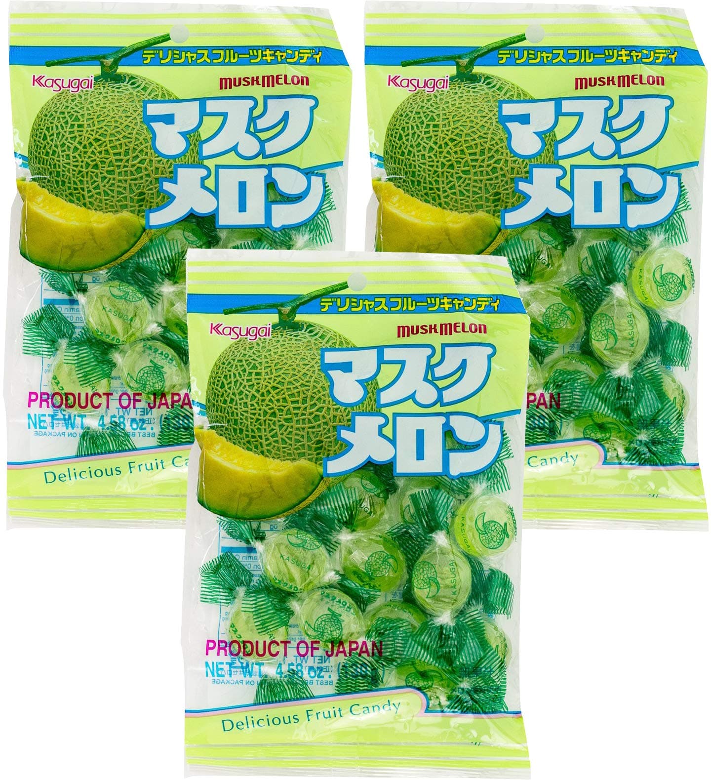 Kasugai Muskmelon Candy 4.62oz (3 Pack)