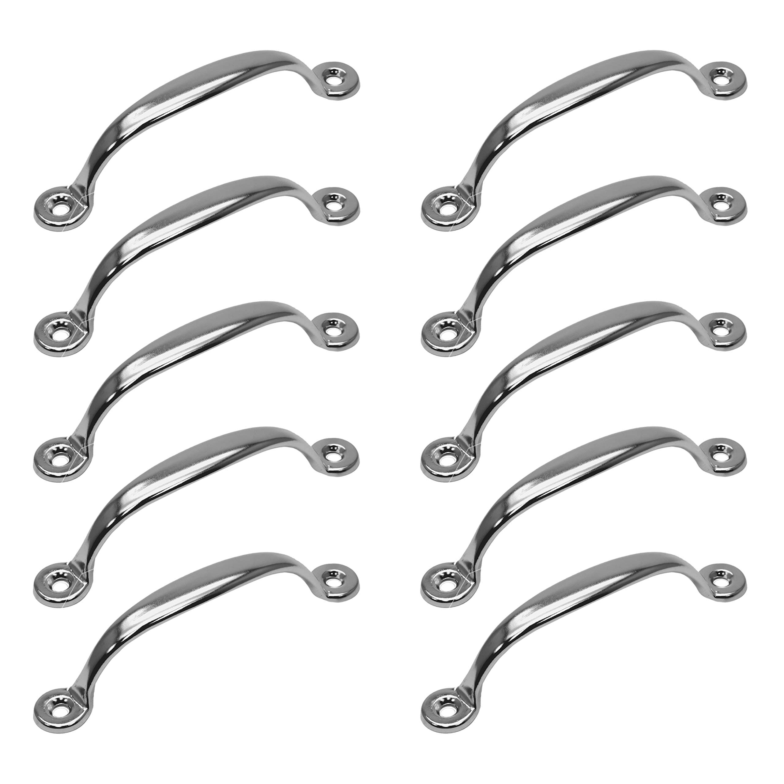 TCHHardware 10 Pack Steel Utility Grab Handle - Surface Mount Metal Pull for Door Drawer Access Panel Cabinet Lid Hatch